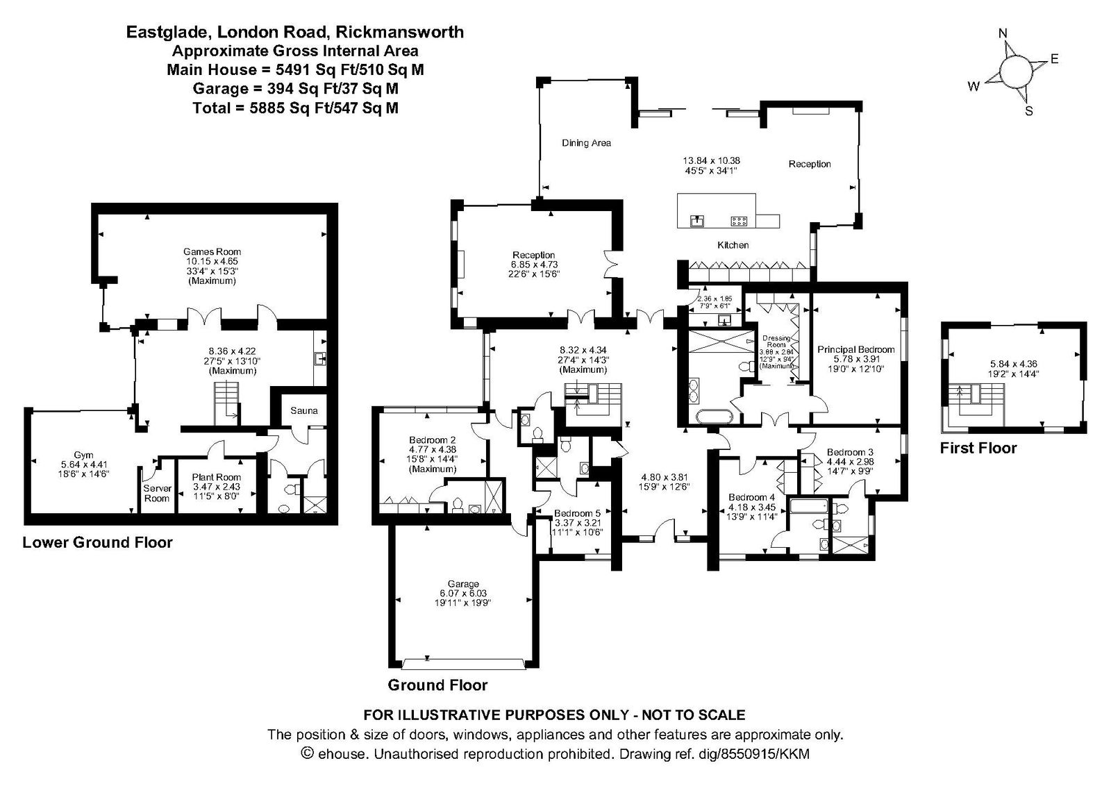 'Eastglade' London Road, Rickmansworth floorplan