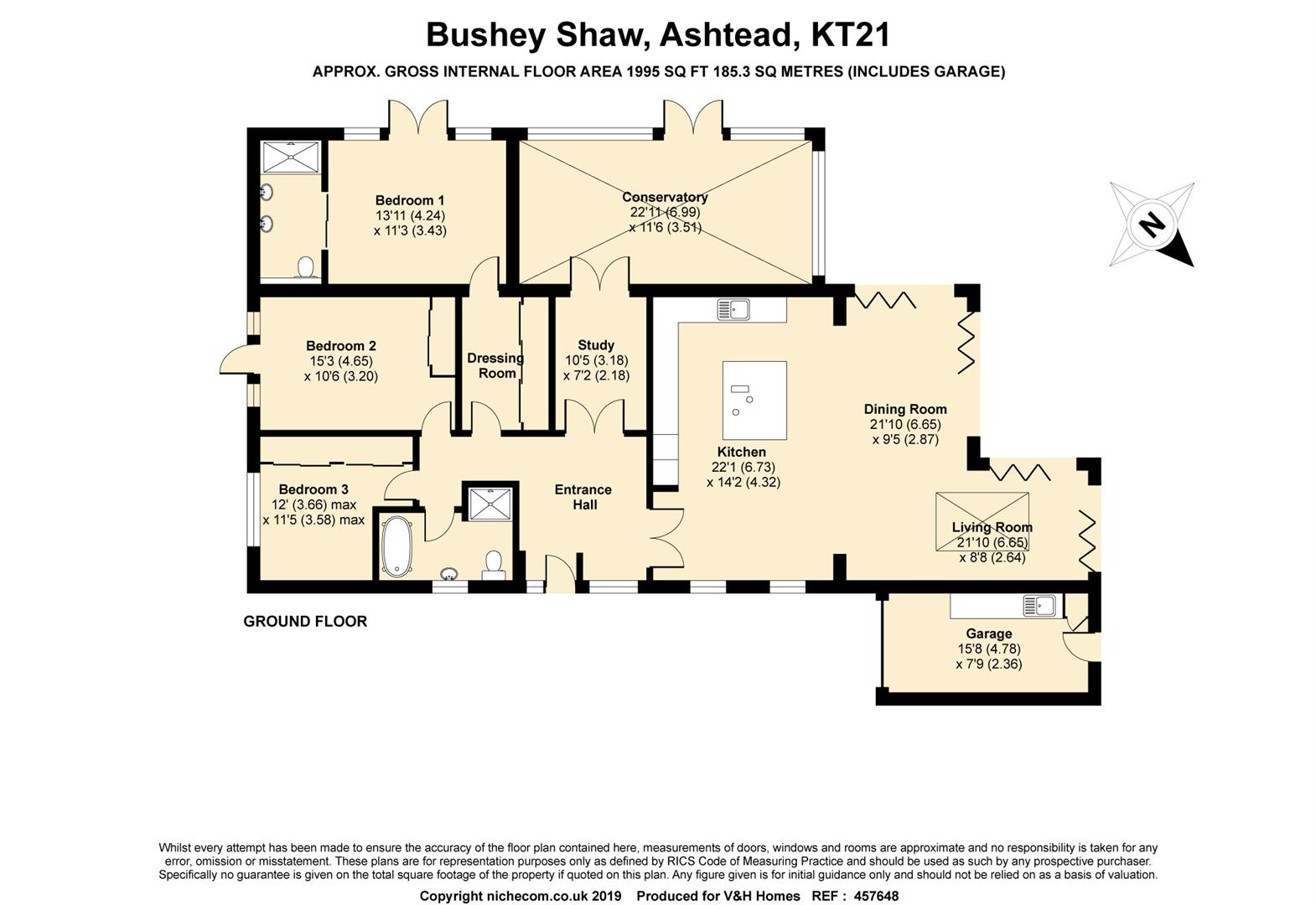 3 Bedrooms Detached bungalow for sale in Bushey Shaw, Ashtead KT21
