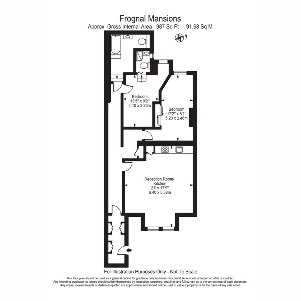Flat Flat 5a, 97, Frognal, London floorplan