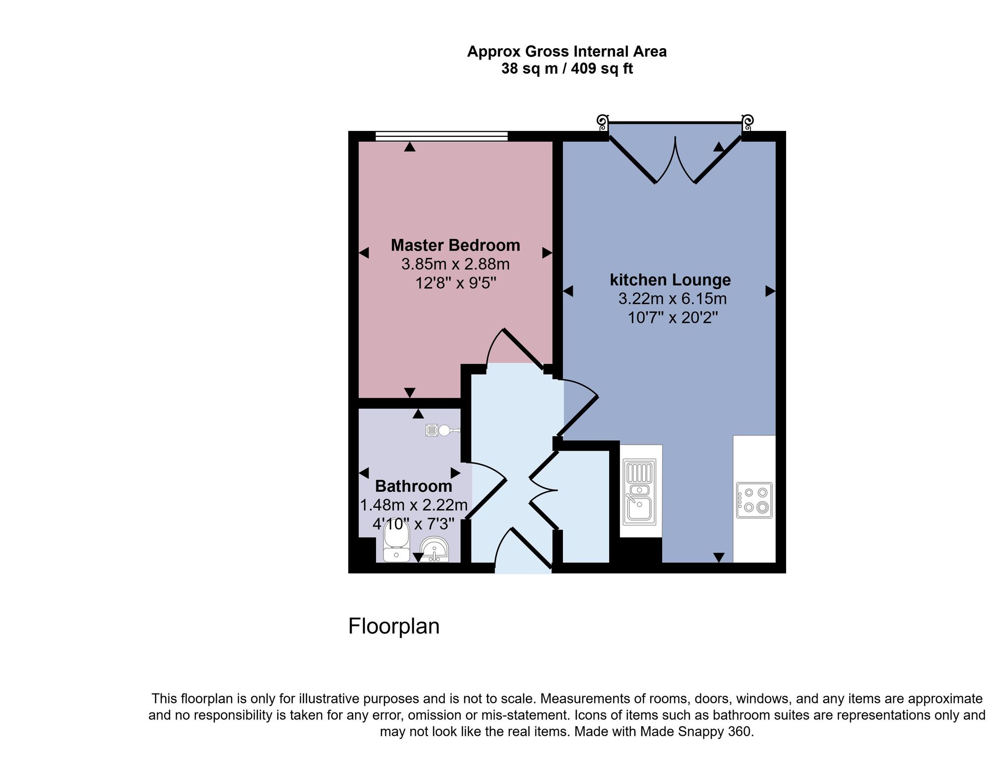Flat 16, 53 Marischal Road, London floorplan