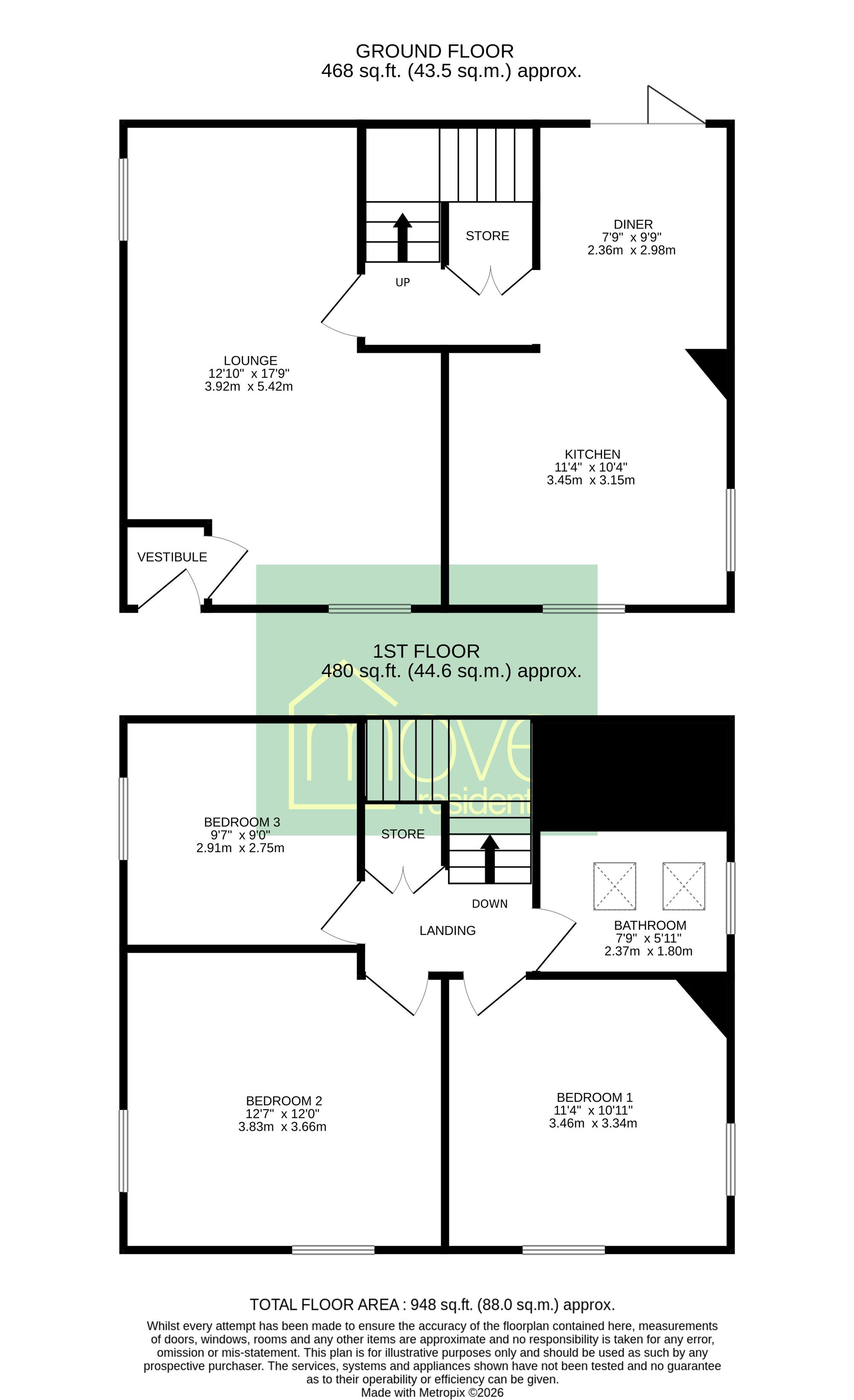 Rose Cottage The Village, Neston floorplan