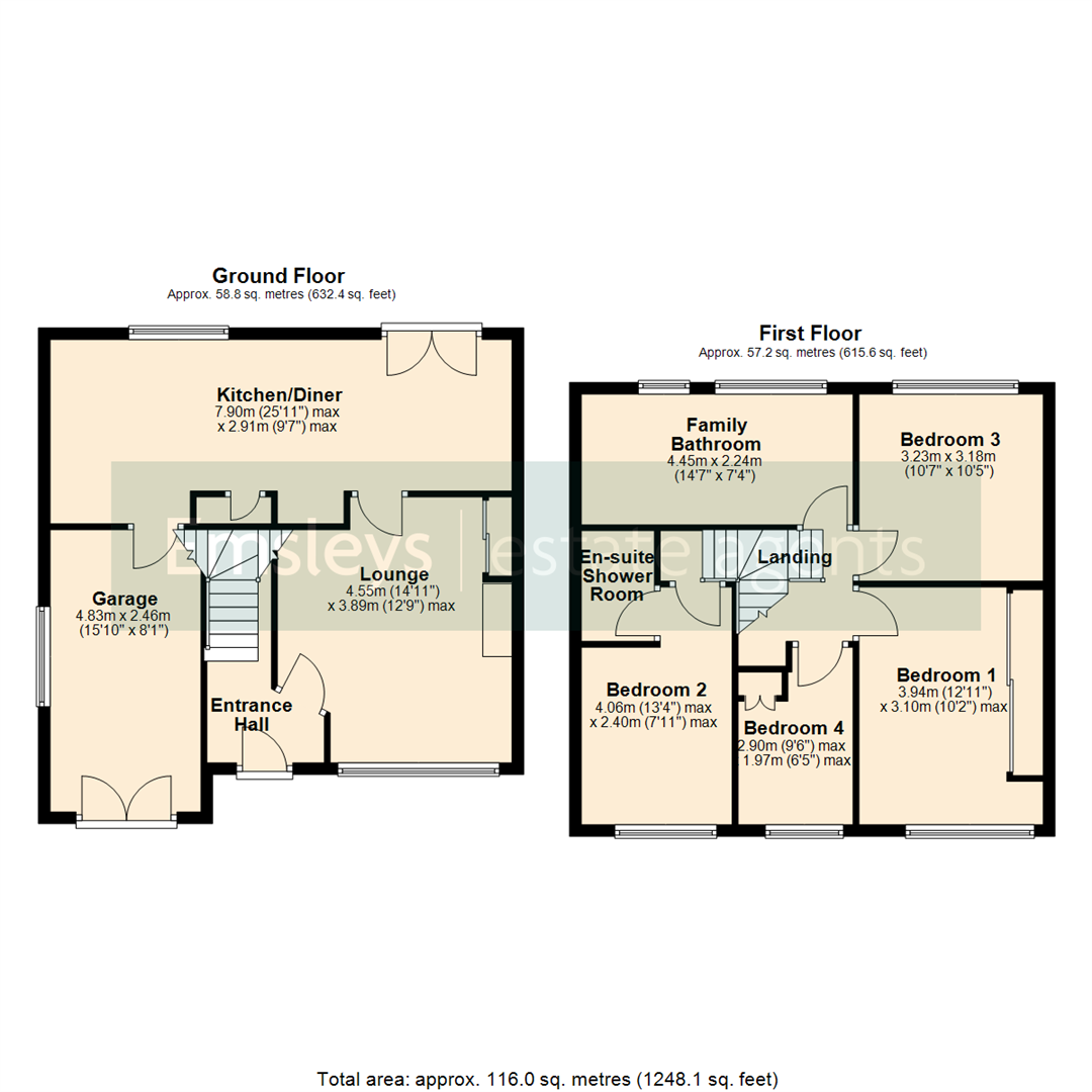 84, Oxford Drive, Leeds floorplan