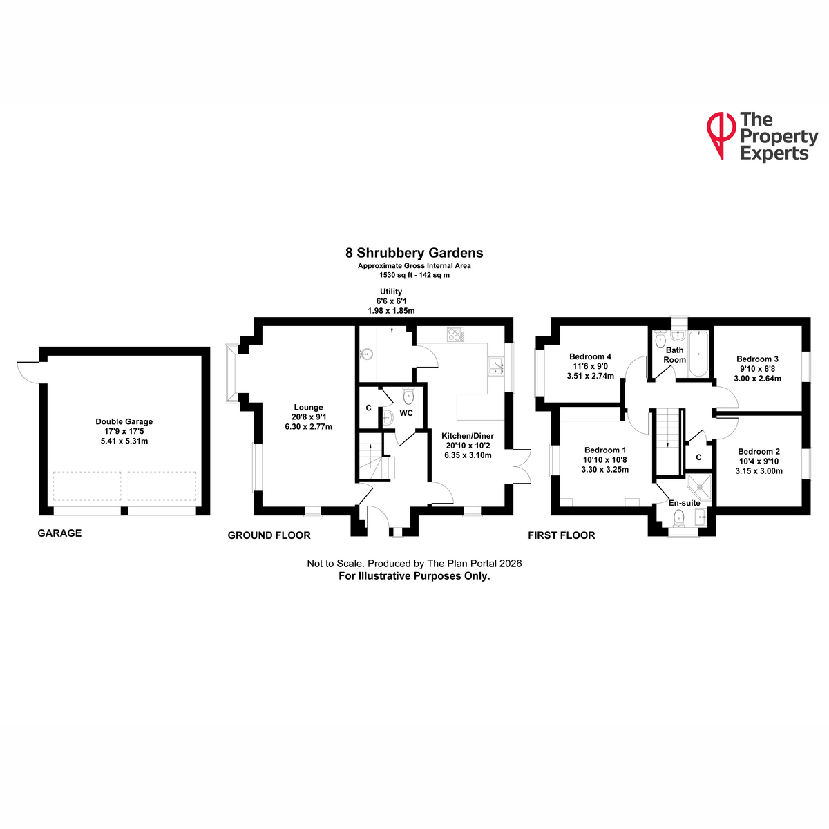 8, Shrubbery Gardens, Kidderminster floorplan