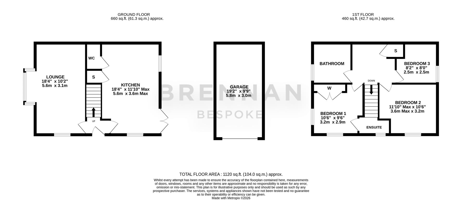 5, Flinders Close, Corby floorplan
