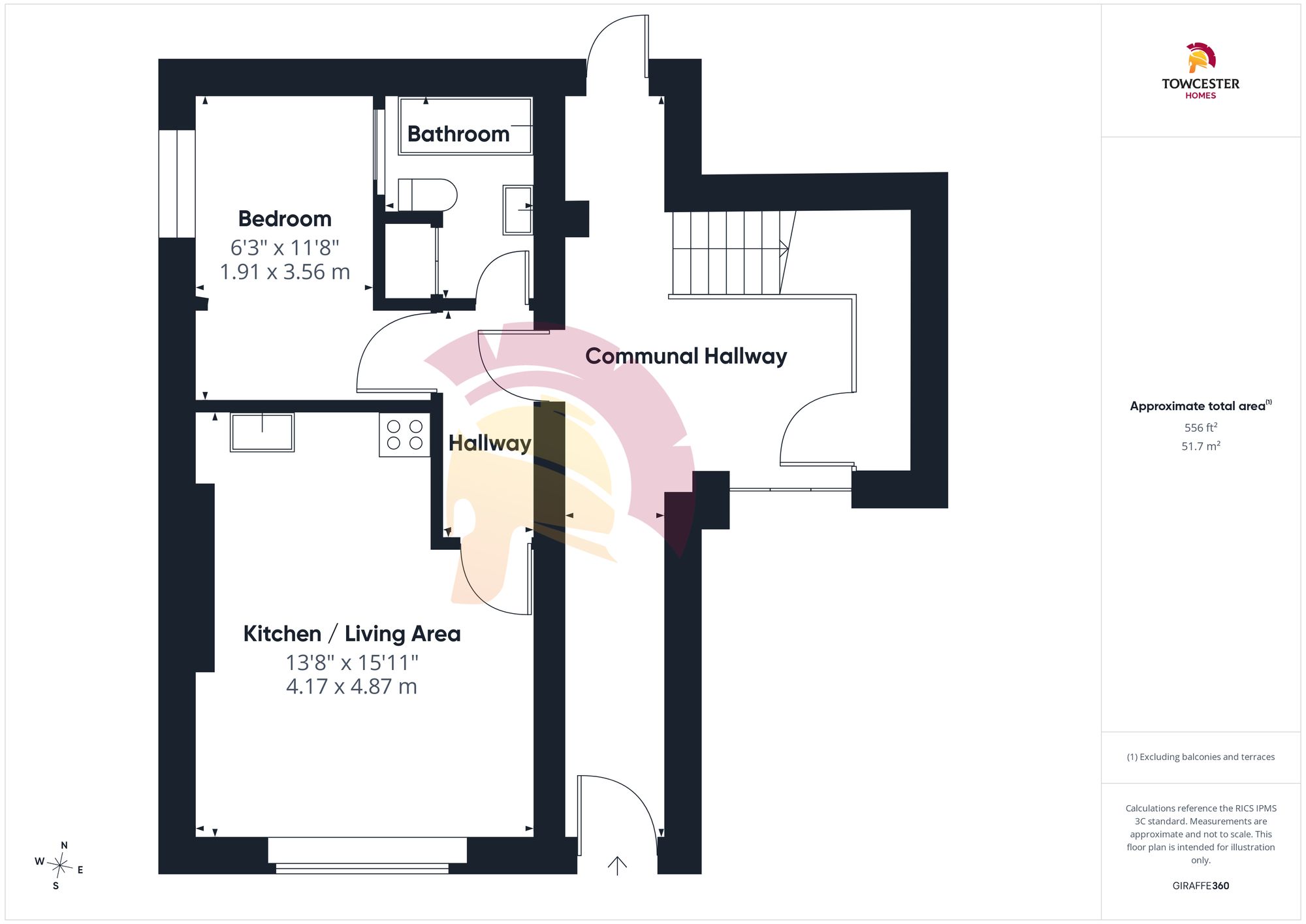 Flat 1, 20 Park Street, Towcester floorplan