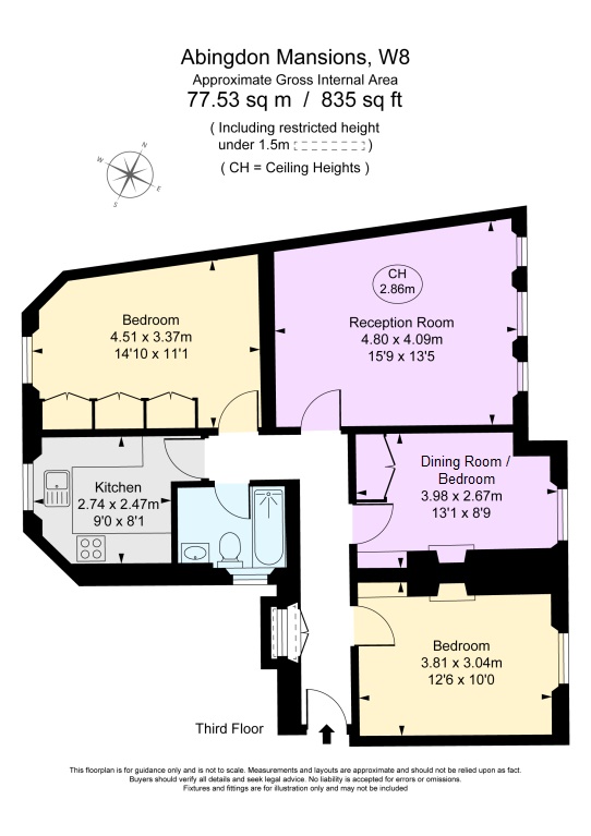 8,, Abingdon Mansions, London floorplan