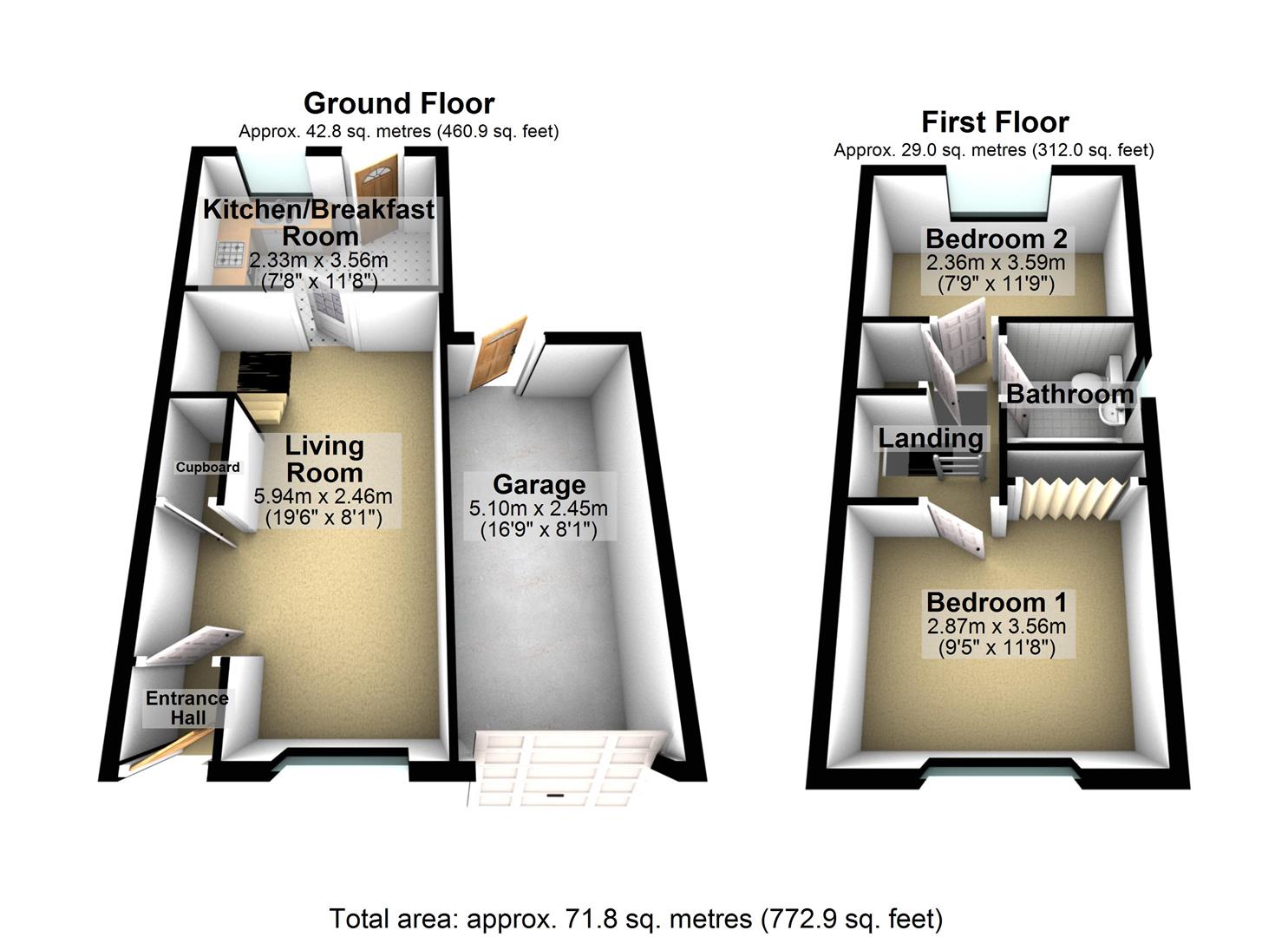14, Willow Close, Hereford floorplan