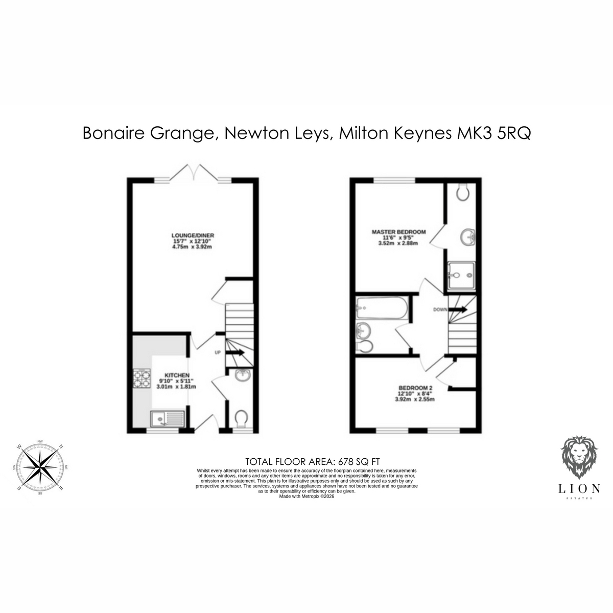 61, Bonaire Grange, Milton Keynes floorplan