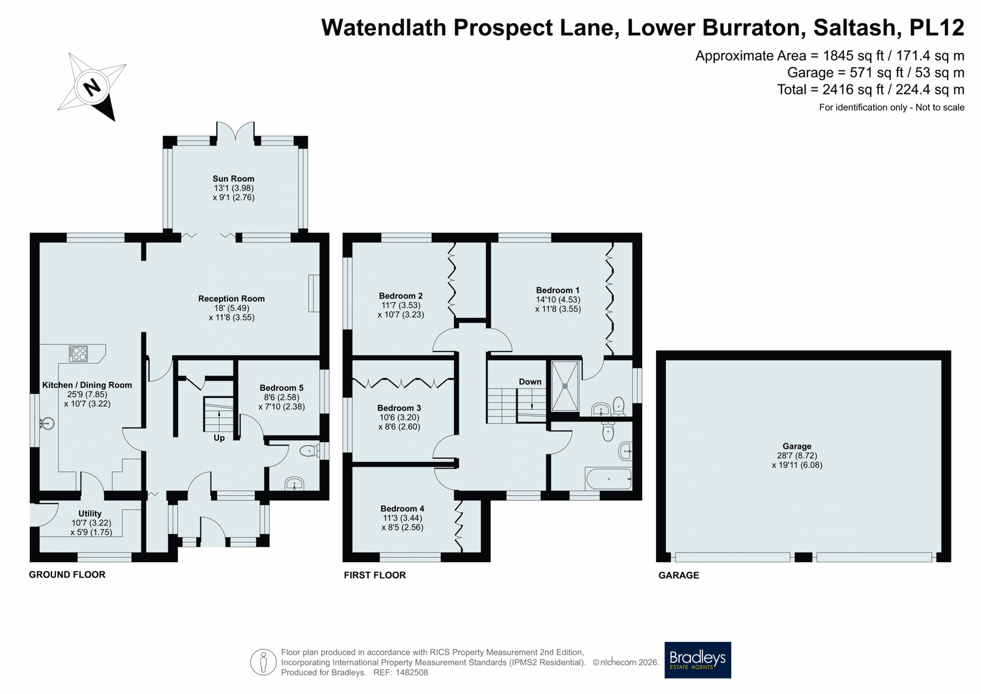 Watendlath Prospect Lane, Lower Burraton Saltash Cornwall, Cornwall floorplan
