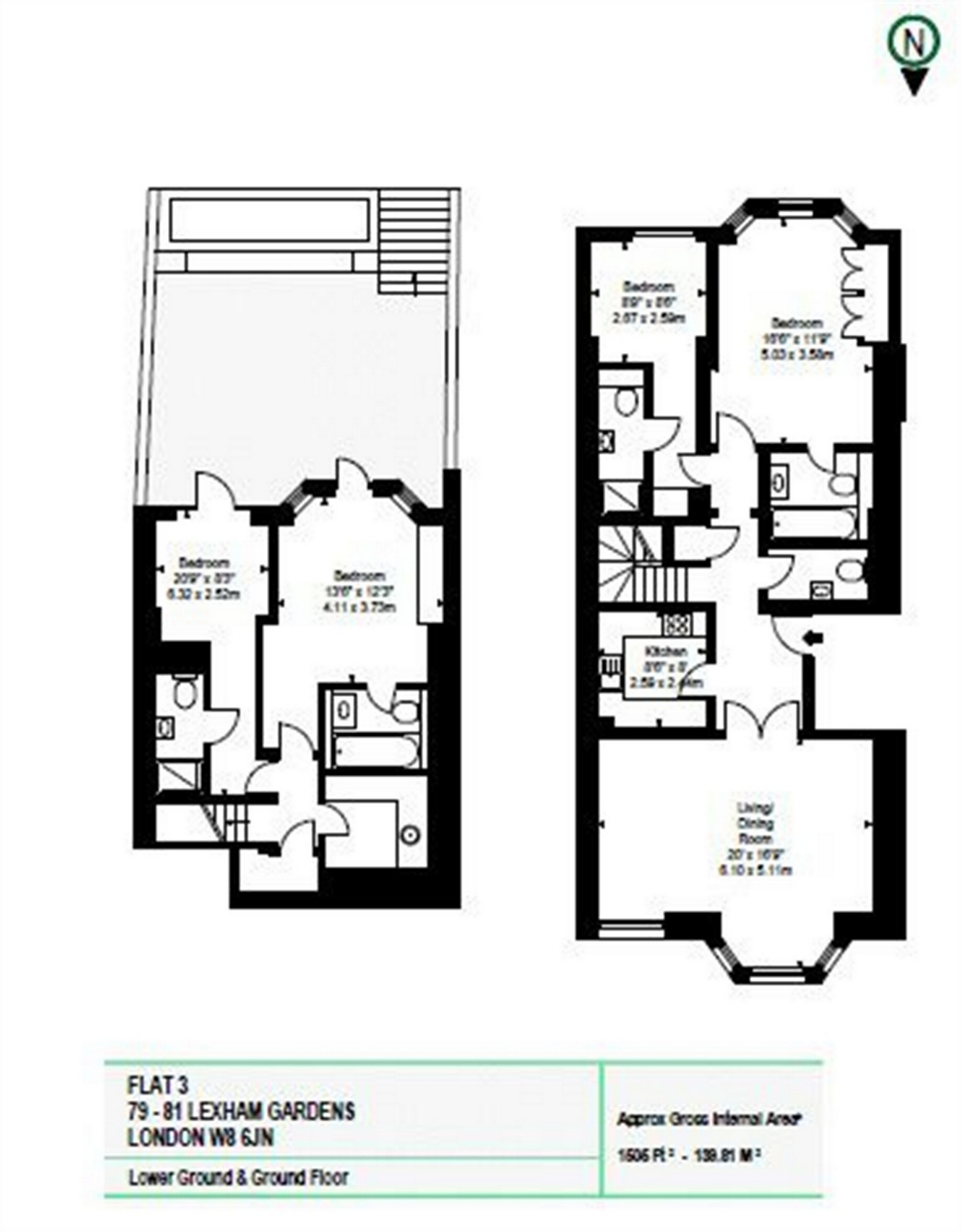 4 Bedrooms Flat to rent in Lexham Gardens, Kensington, London W8