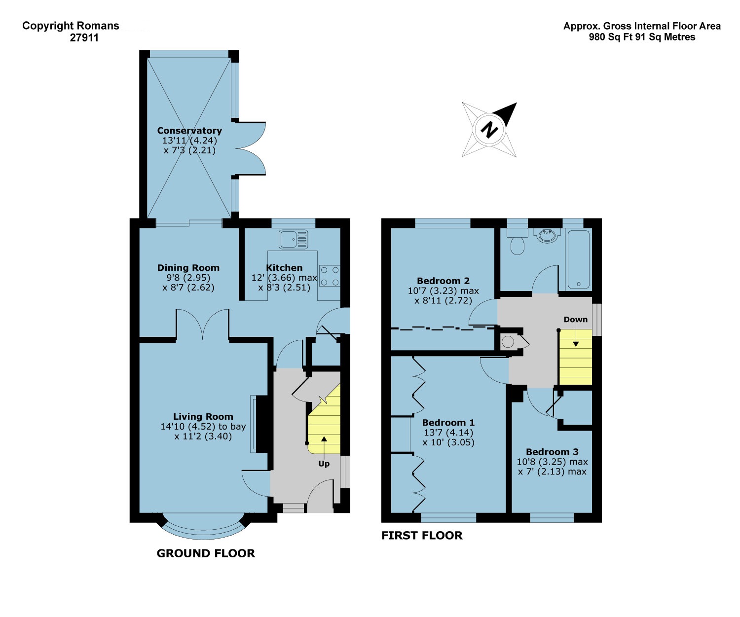 3 Bedrooms Semi-detached house for sale in Shepherds Walk, Farnborough, Hampshire GU14