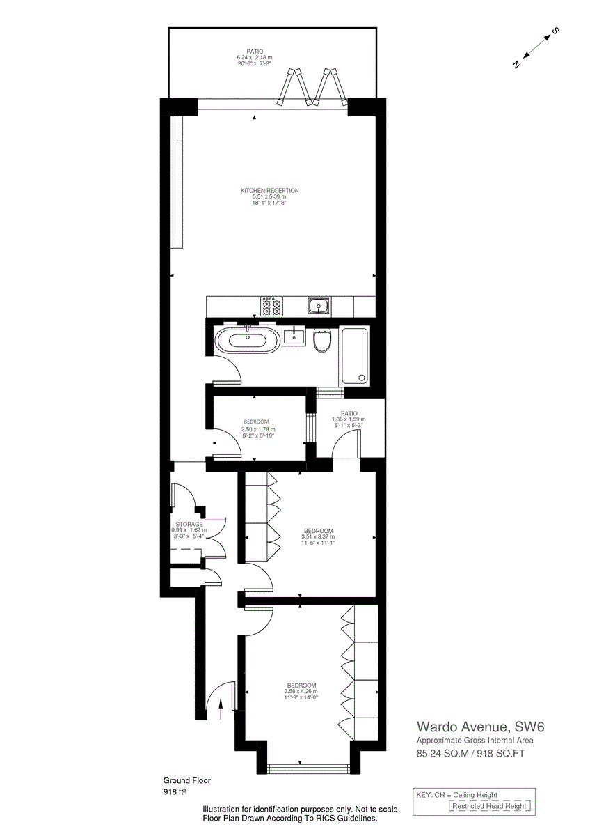 Wardo Avenue, Fulham floorplan