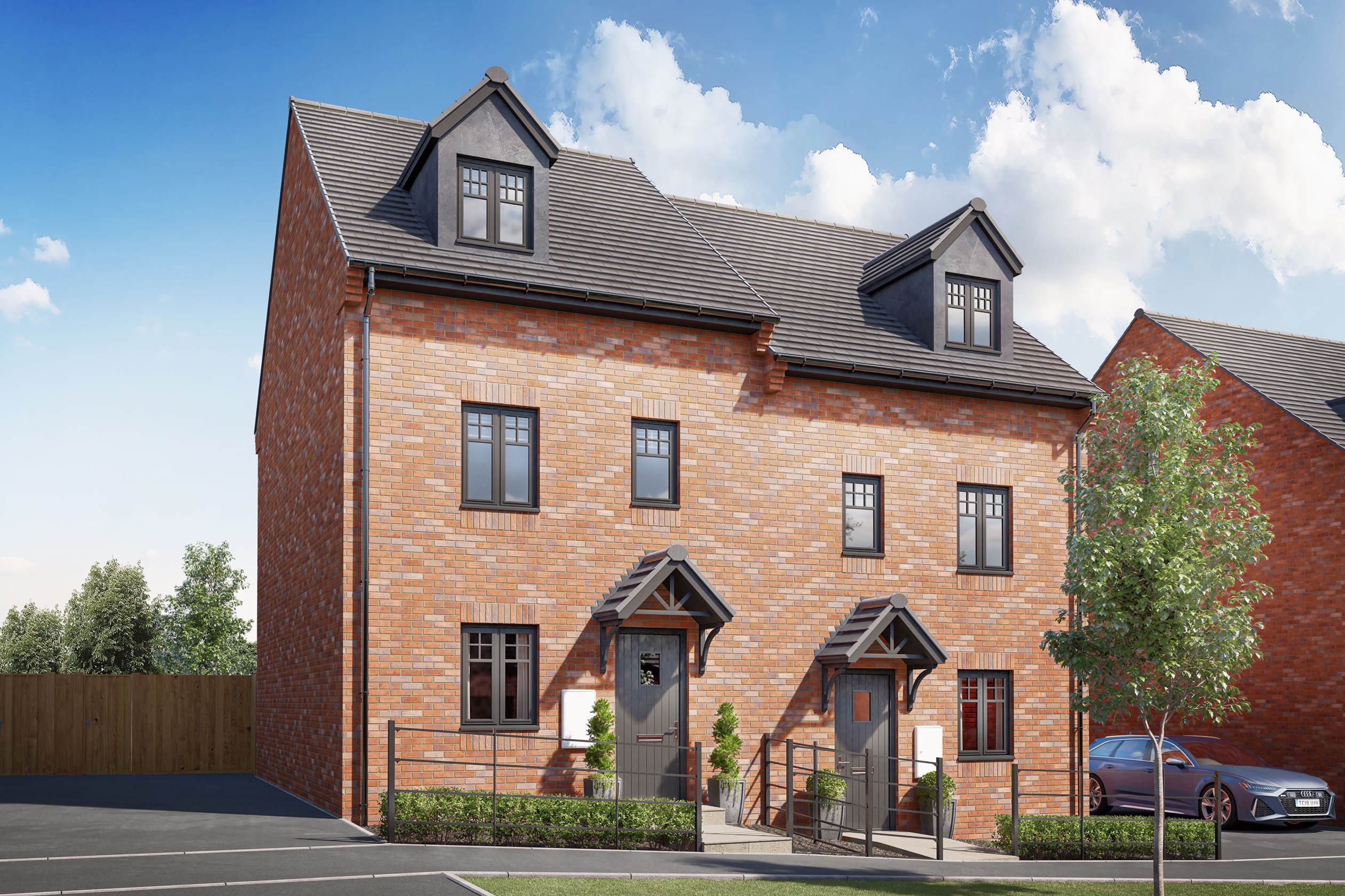 Property 1 of 9. Exterior CGI View Of Our 3 Bed Woodcote Home
