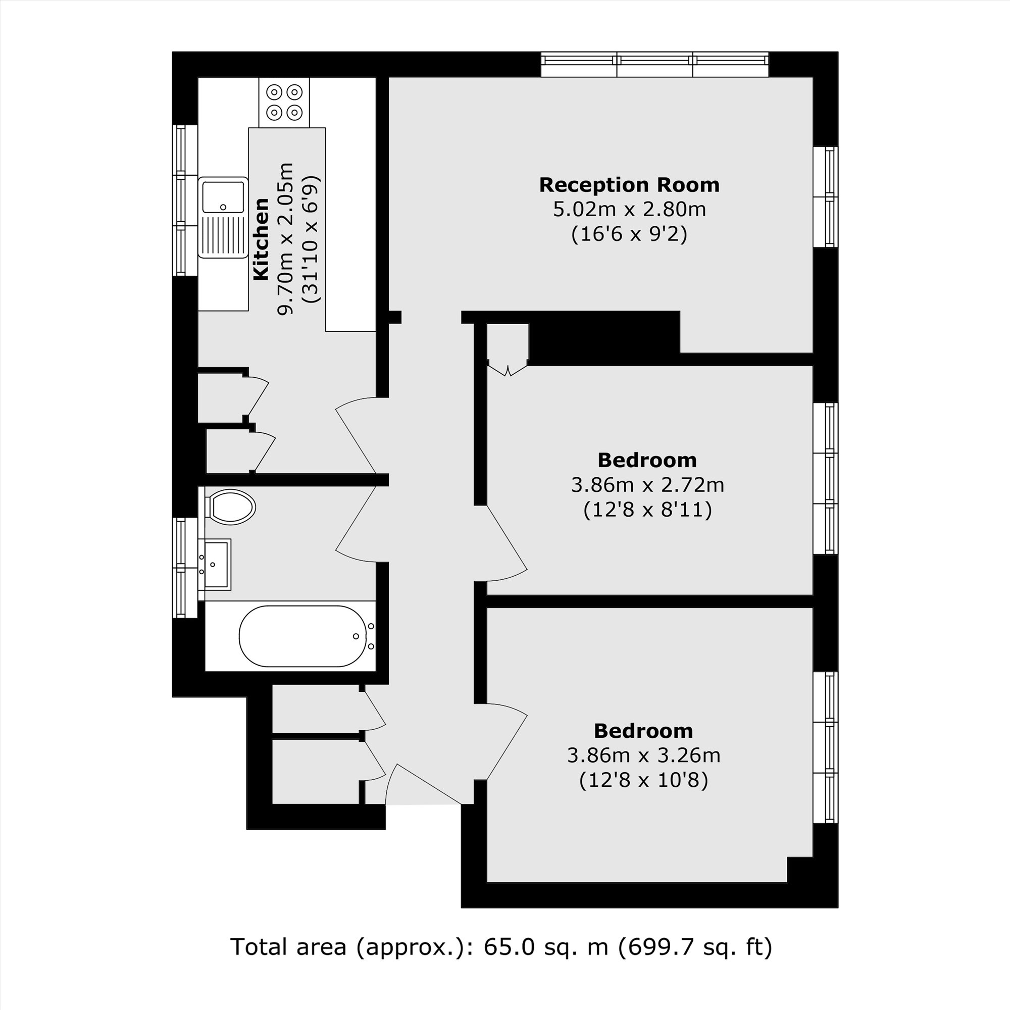 Flat 12, Lewes House, Druid Street, London floorplan