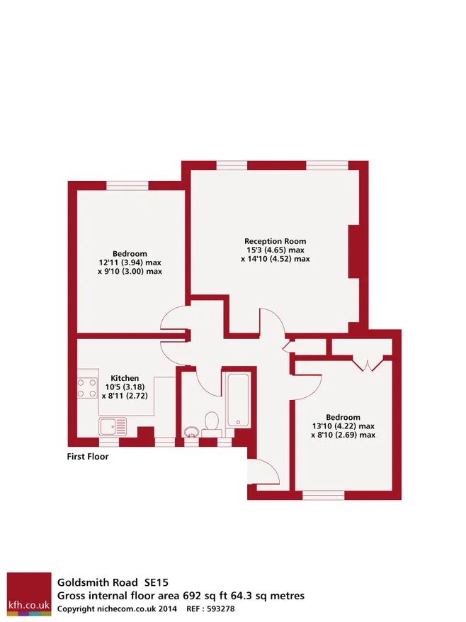 Goldsmith Road, Peckham, London, SE15 floorplan