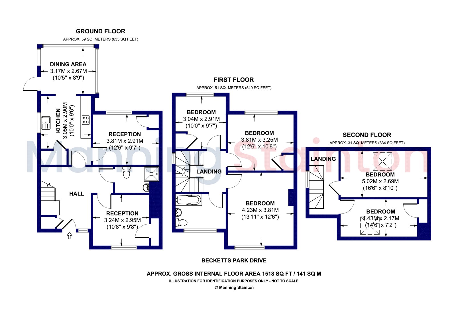 93, Becketts Park Drive, West Yorkshire floorplan