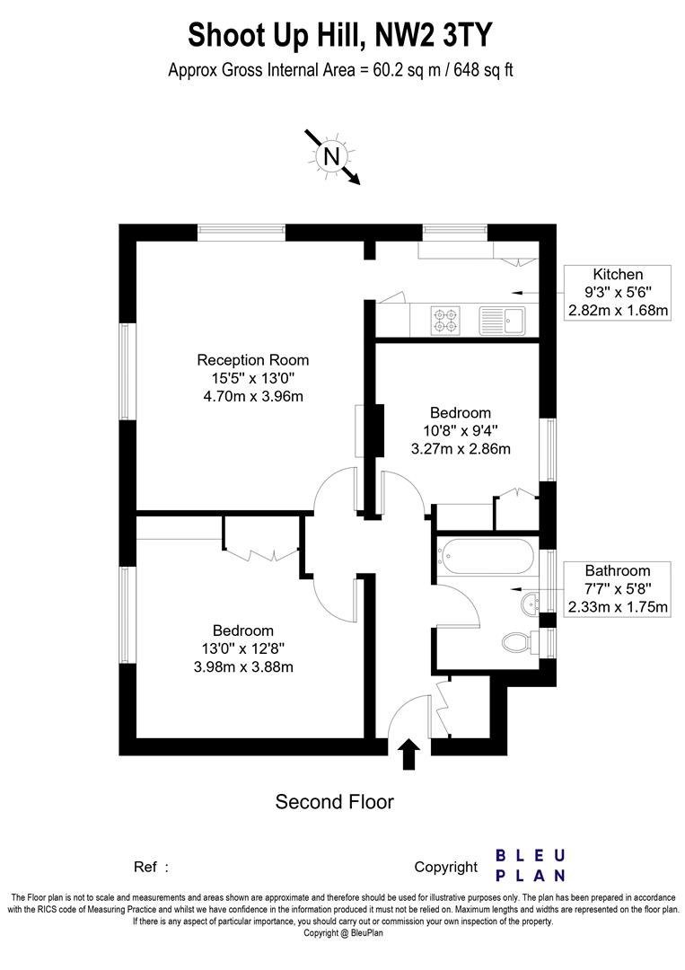 Flat 8, Wiltern Court, 29 Shoot Up Hill, London floorplan