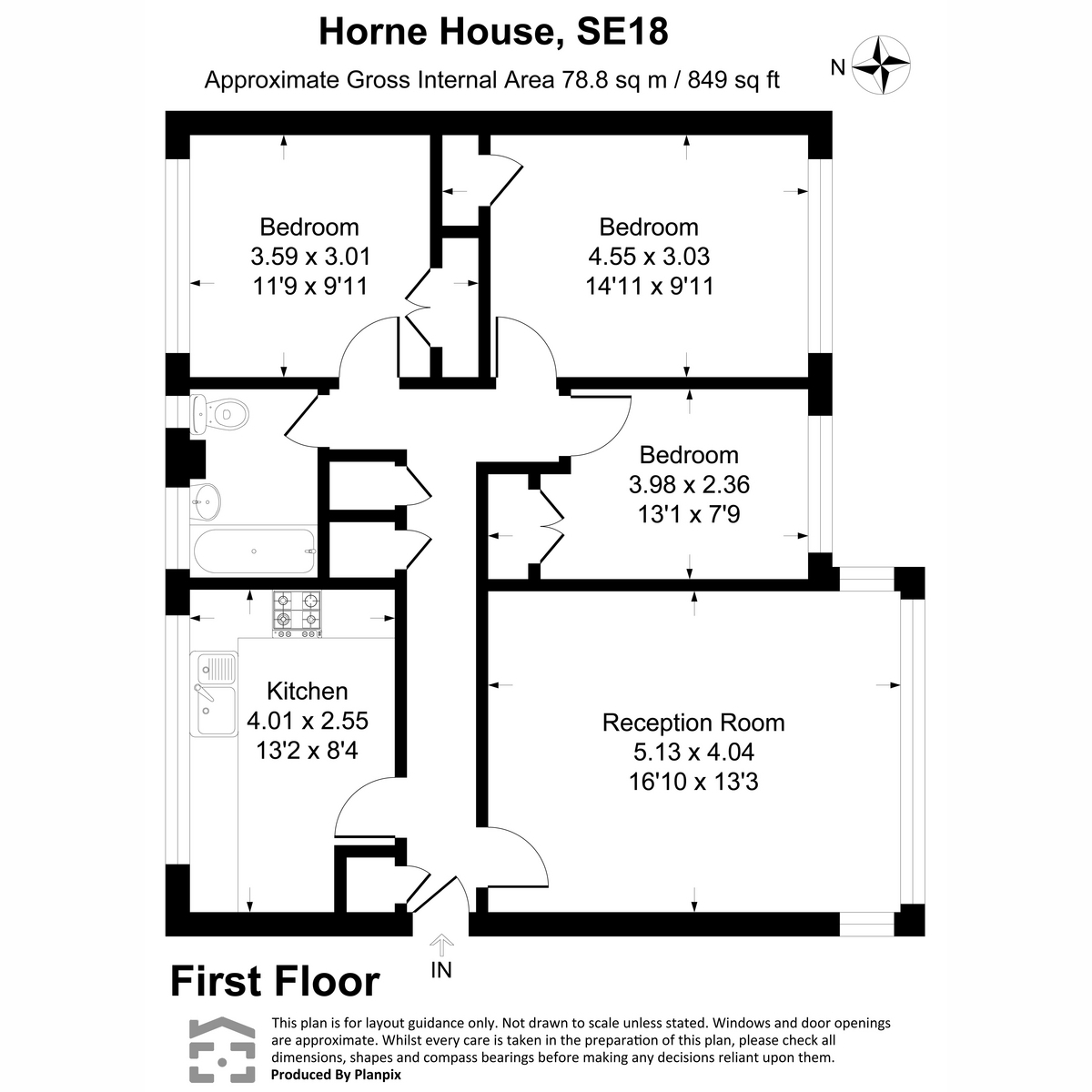 Flat Flat 10, Horne House, Master Gunner Place, London floorplan