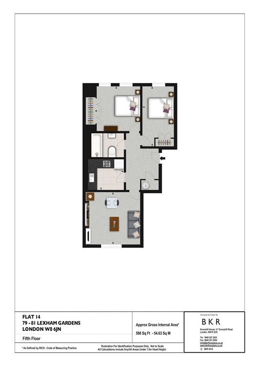 2 Bedrooms Flat to rent in Somerset Court, Lexham Gardens, Kensington, London W8