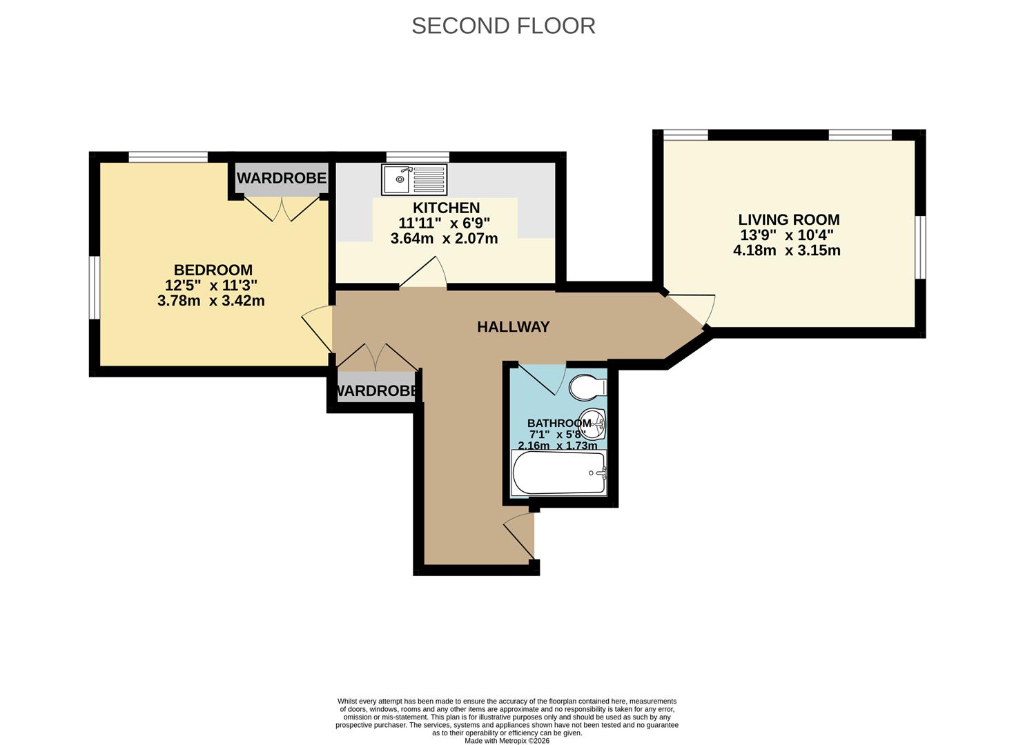 Flat 6 Lexden Lodge, Crowborough Hill, Crowborough floorplan