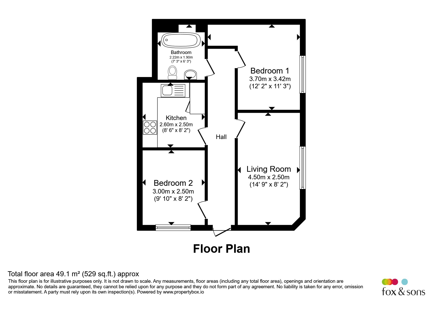 Flat 5, Monte Verde Court, 40, West Hill Road, St. Leonards-On-Sea floorplan