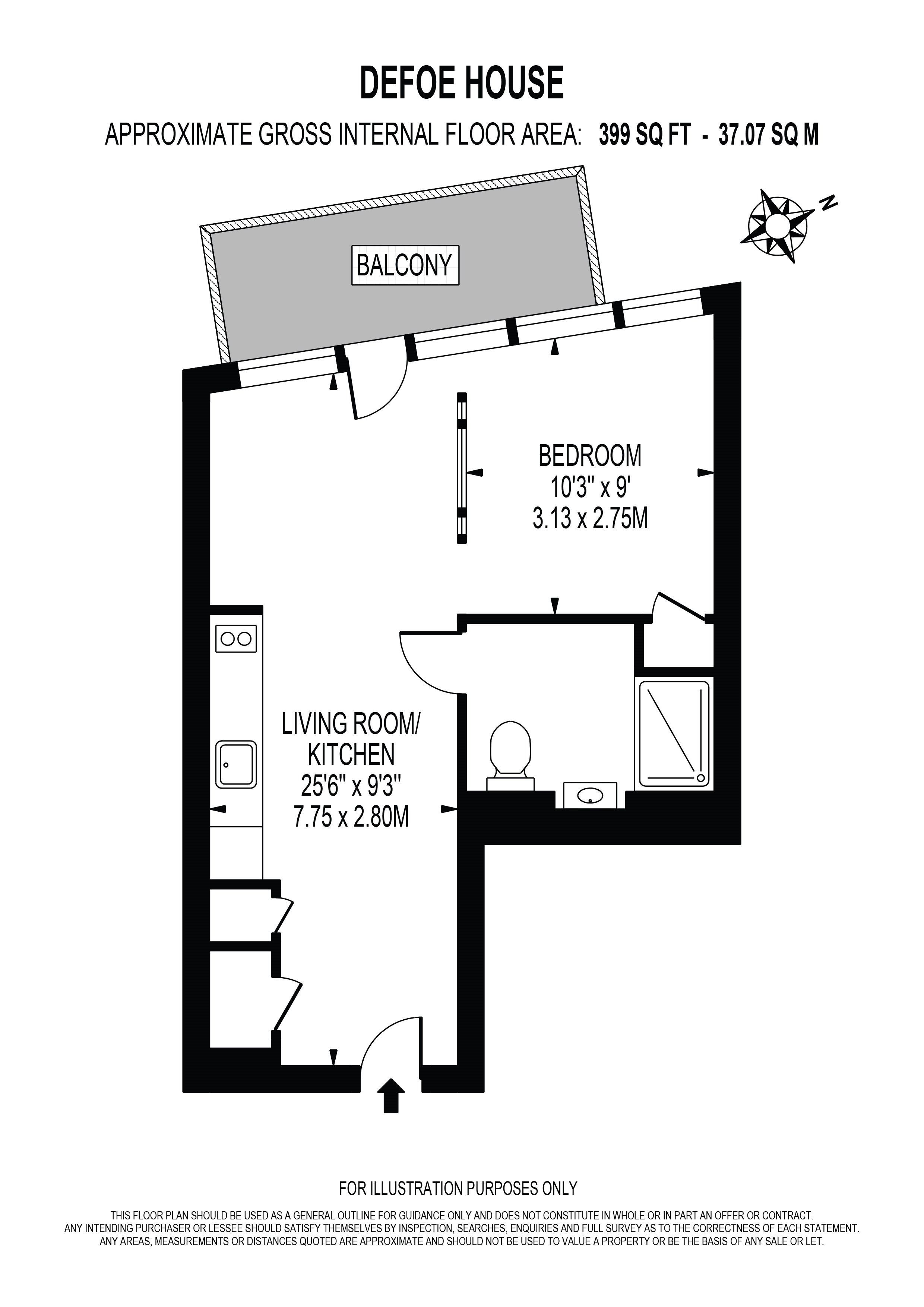 Flat 1006 Defoe House 123, City Island Way, London floorplan