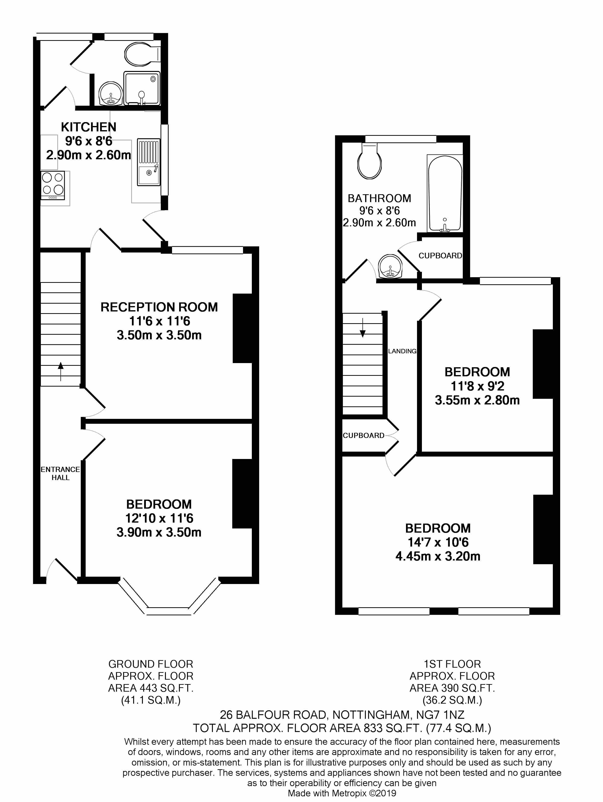Balfour Road, Lenton floorplan