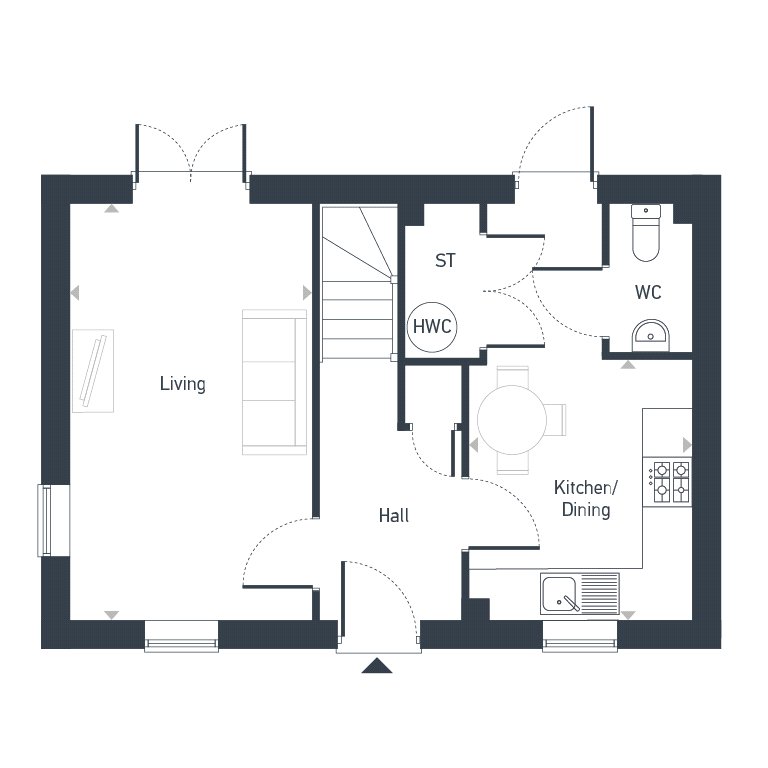 Plot 138 @ 25% The Gwel,, Higher Newham Lane, Truro floorplan