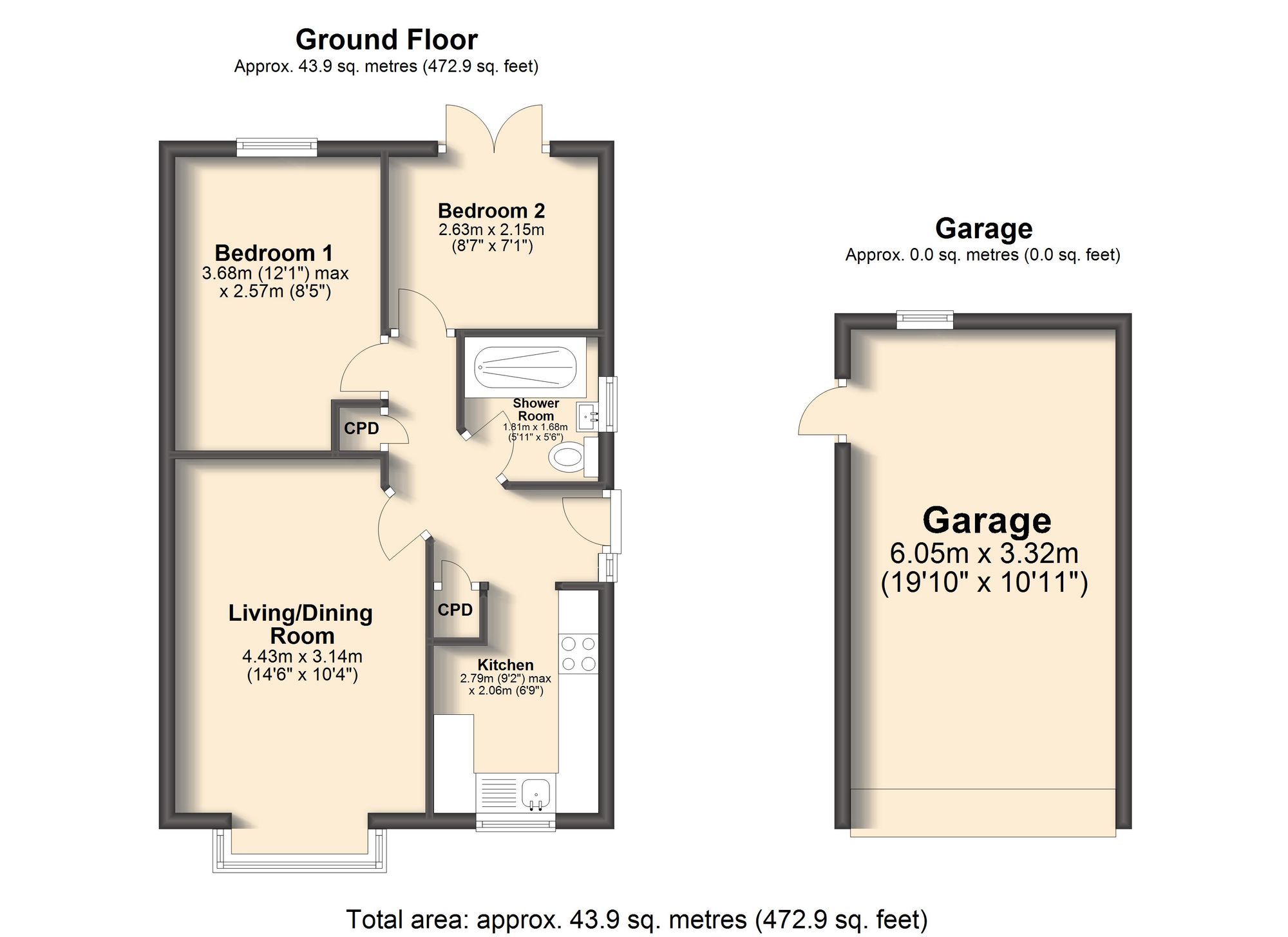 25 Tunstall Green, Chesterfield floorplan