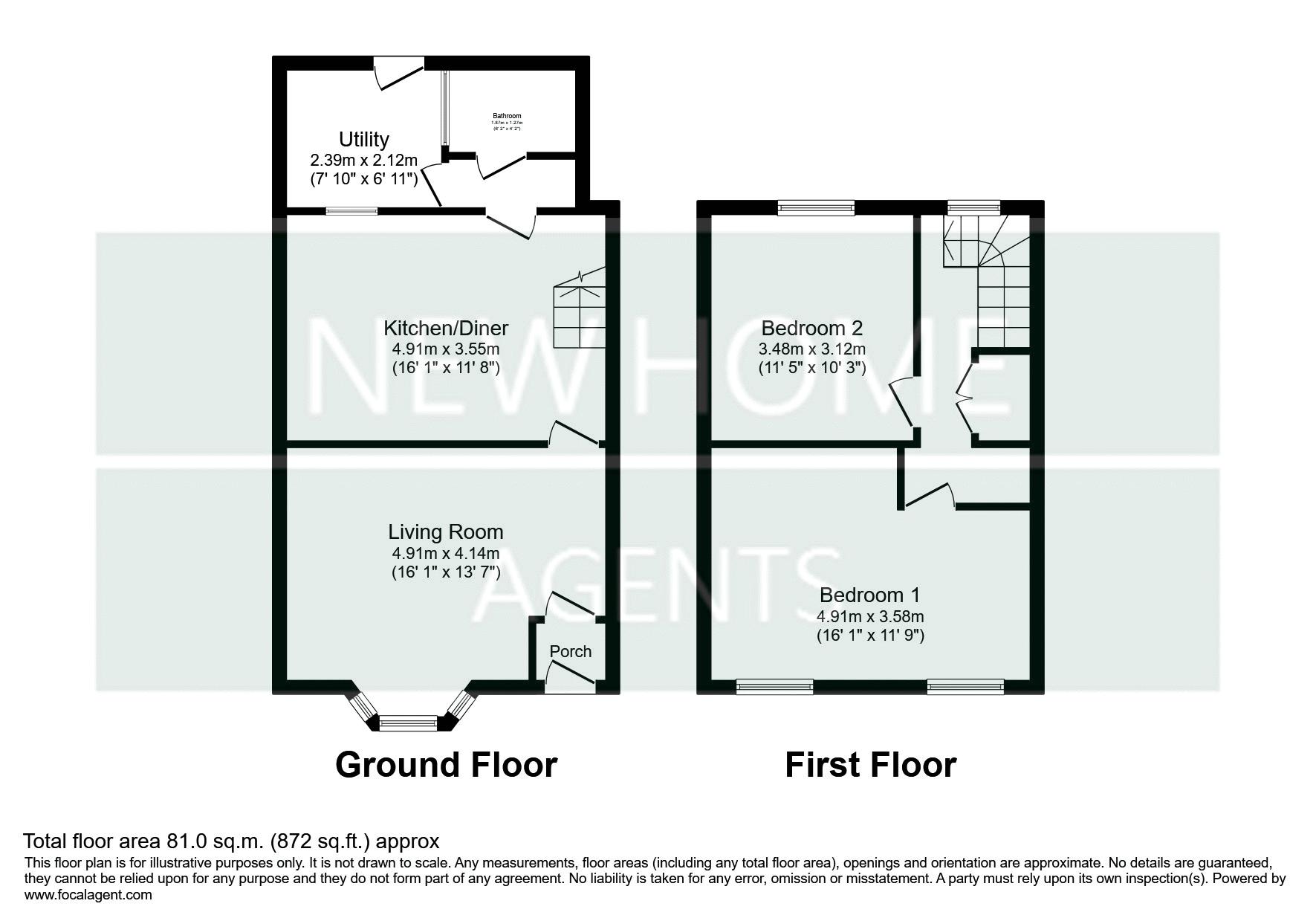91, Slade Road, Ilfracombe floorplan