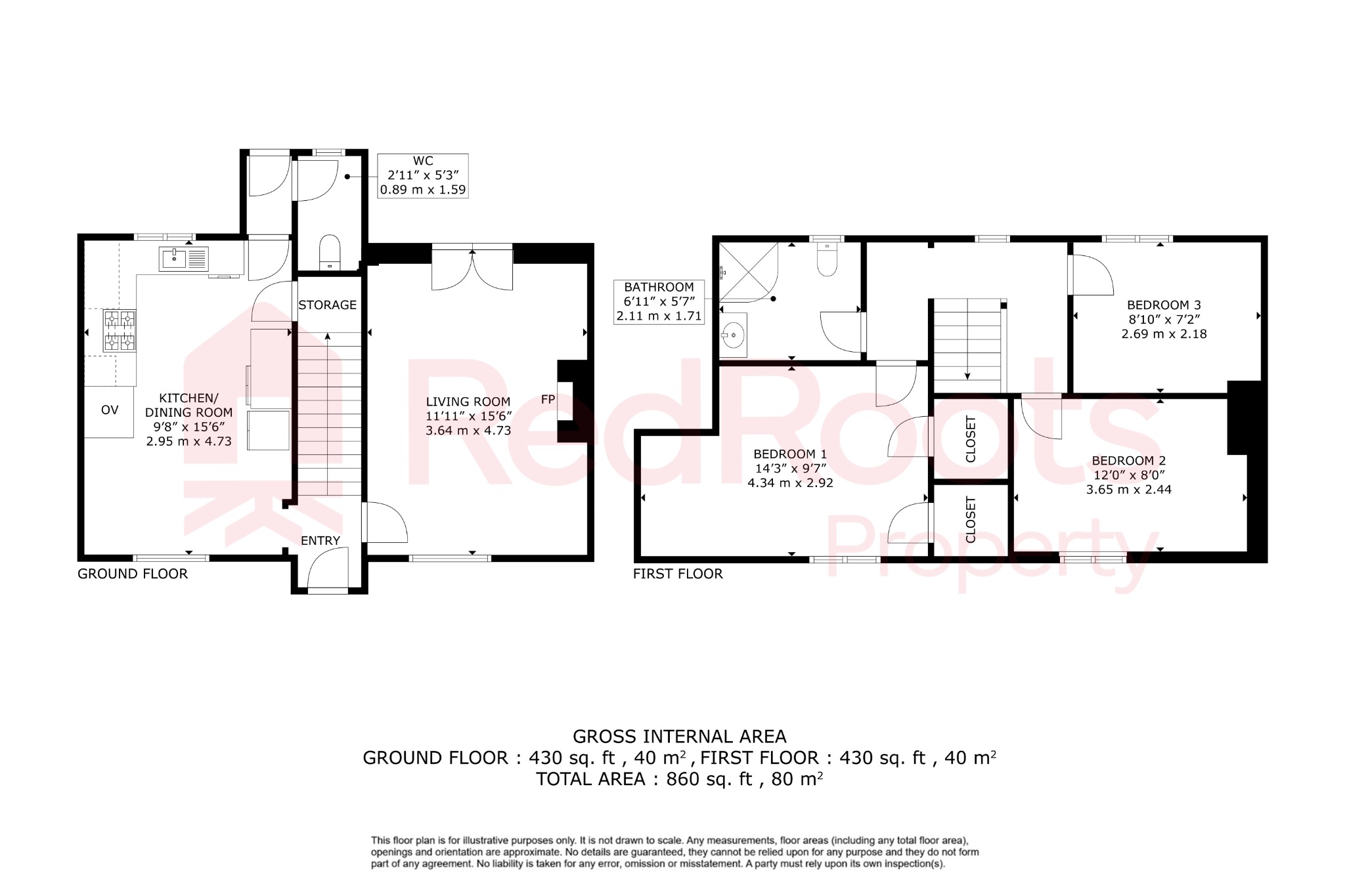 62 George Street, Streethouse, West Yorkshire floorplan