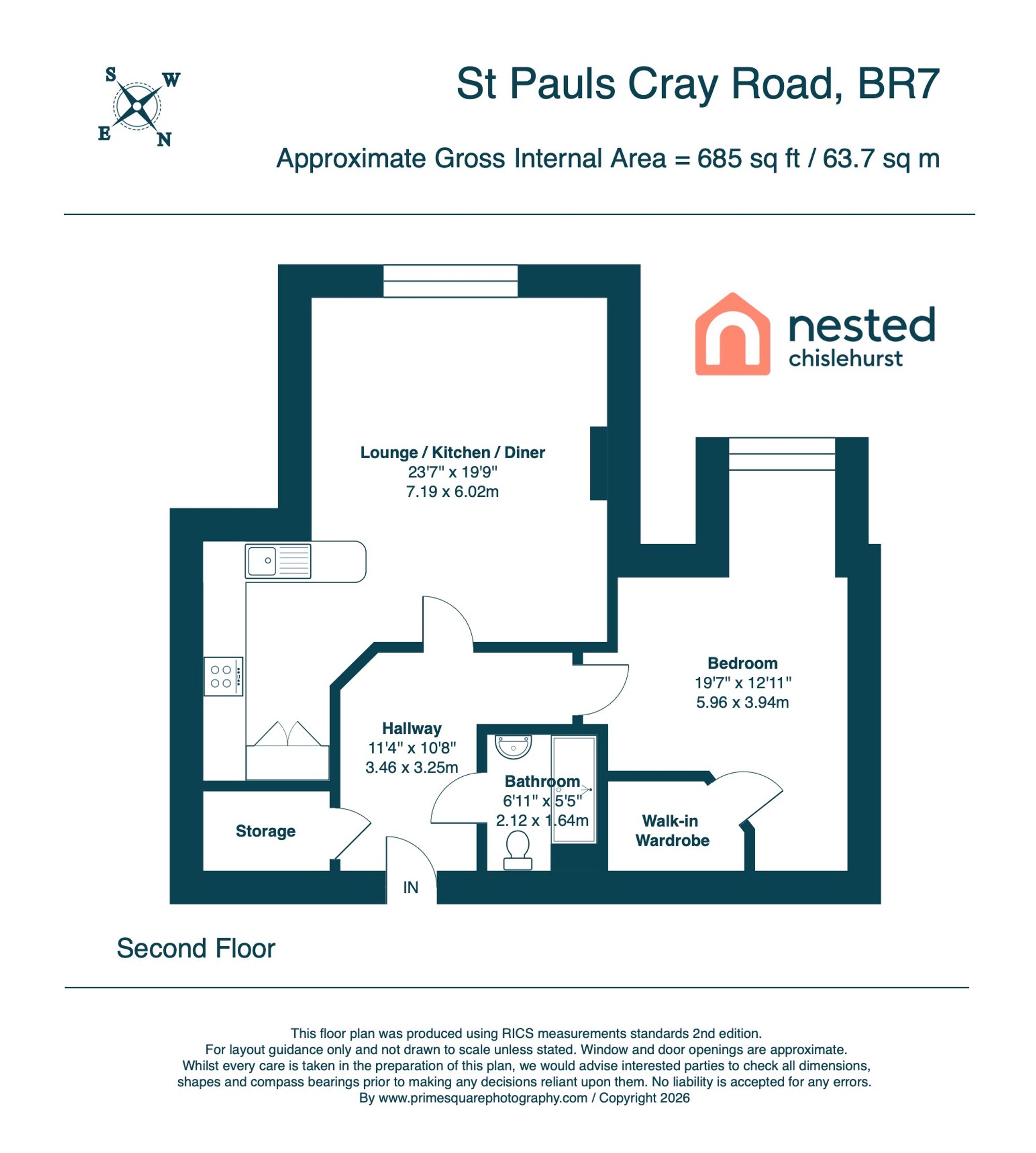 Flat 39, Faulkner House St. Pauls Cray Road, Chislehurst floorplan