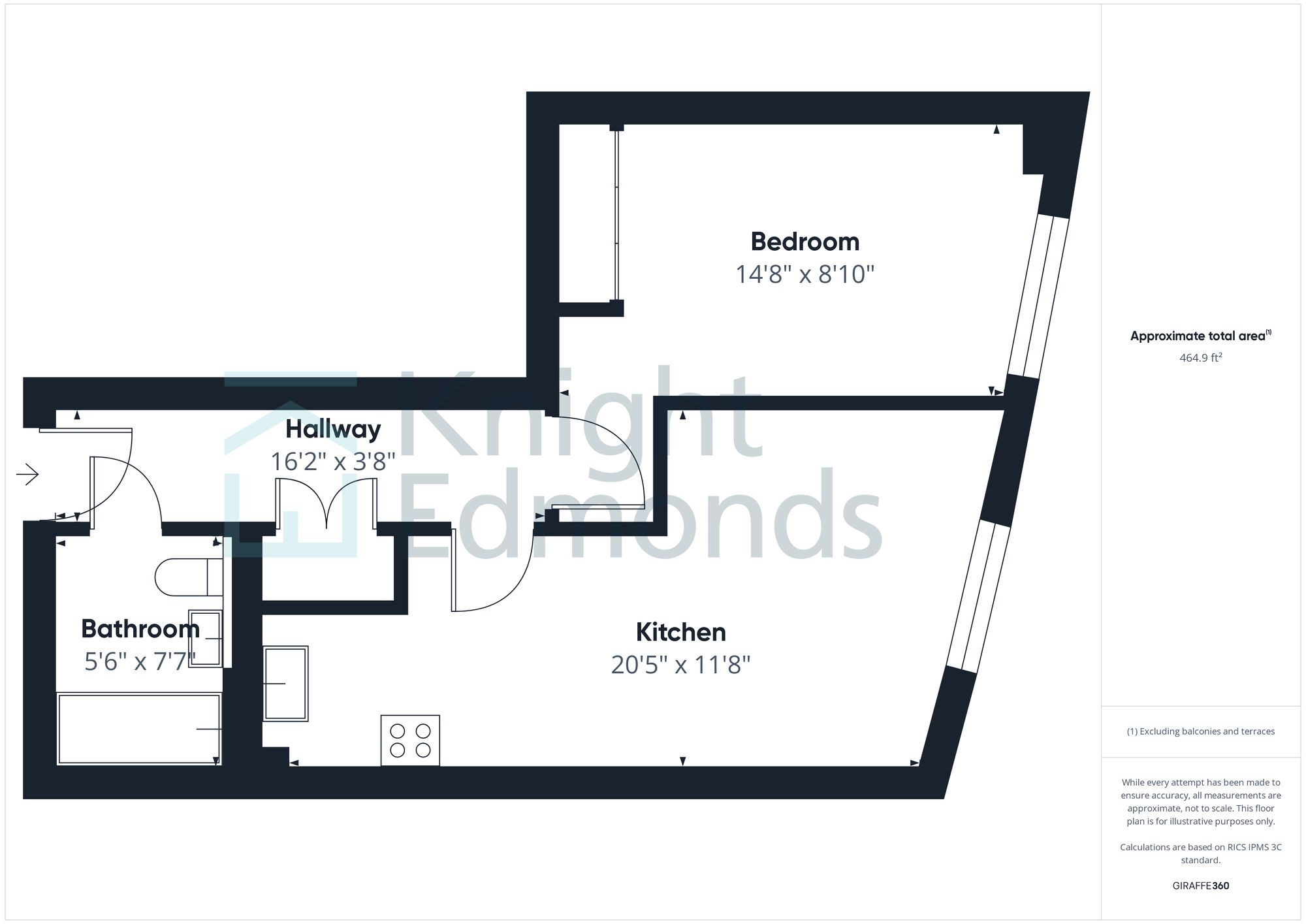 Apt 36, Marina Point West Chatham Quays Dock Head Road, Chatham floorplan