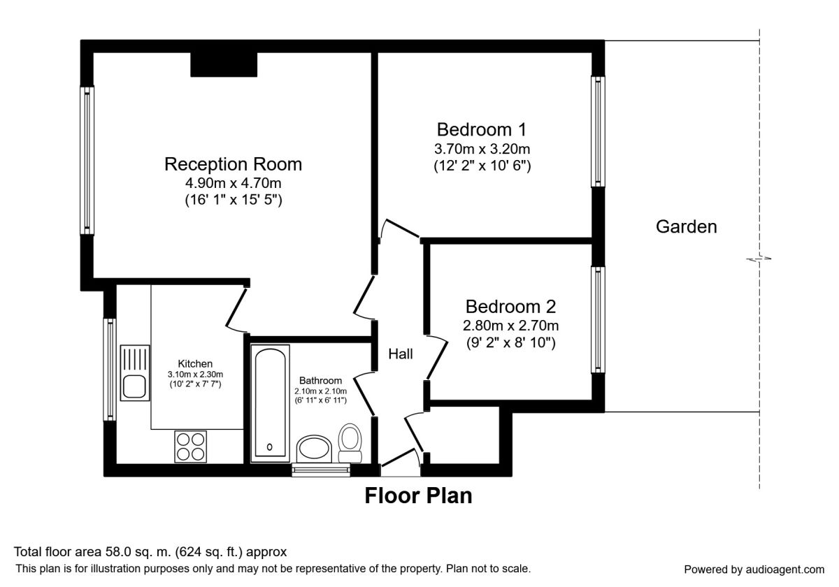 2 Bedrooms Flat to rent in Chadwin Road, London E13