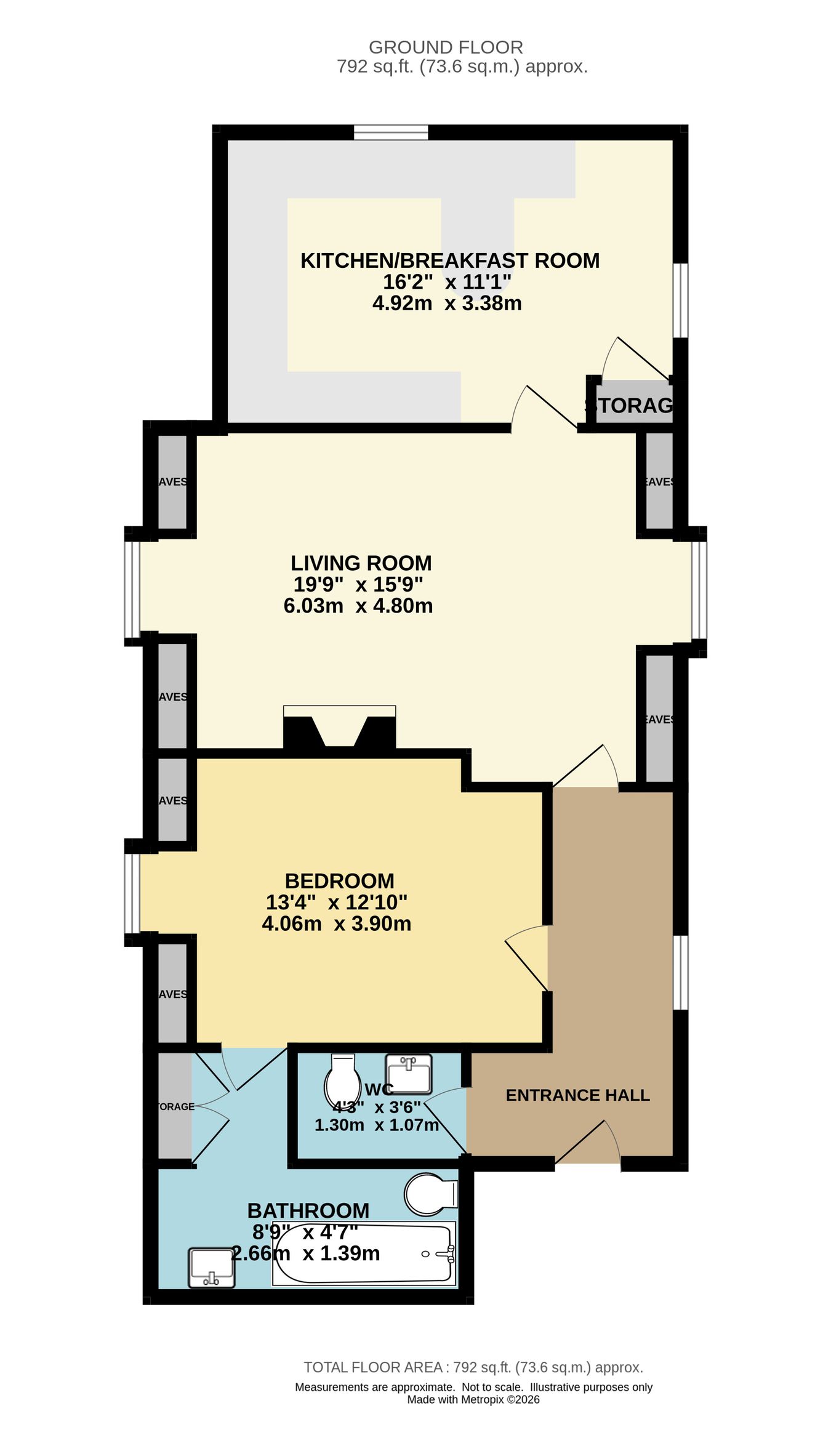 Flat 13 Millbank House, Mill Lane, Wimborne floorplan