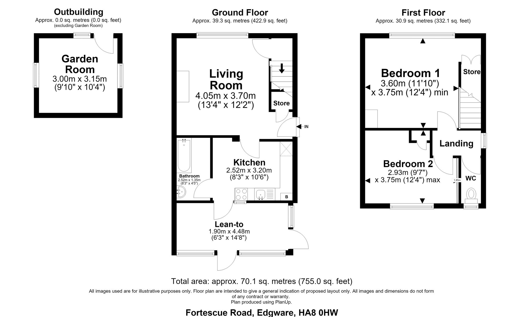 25 Fortescue Road, Edgware floorplan