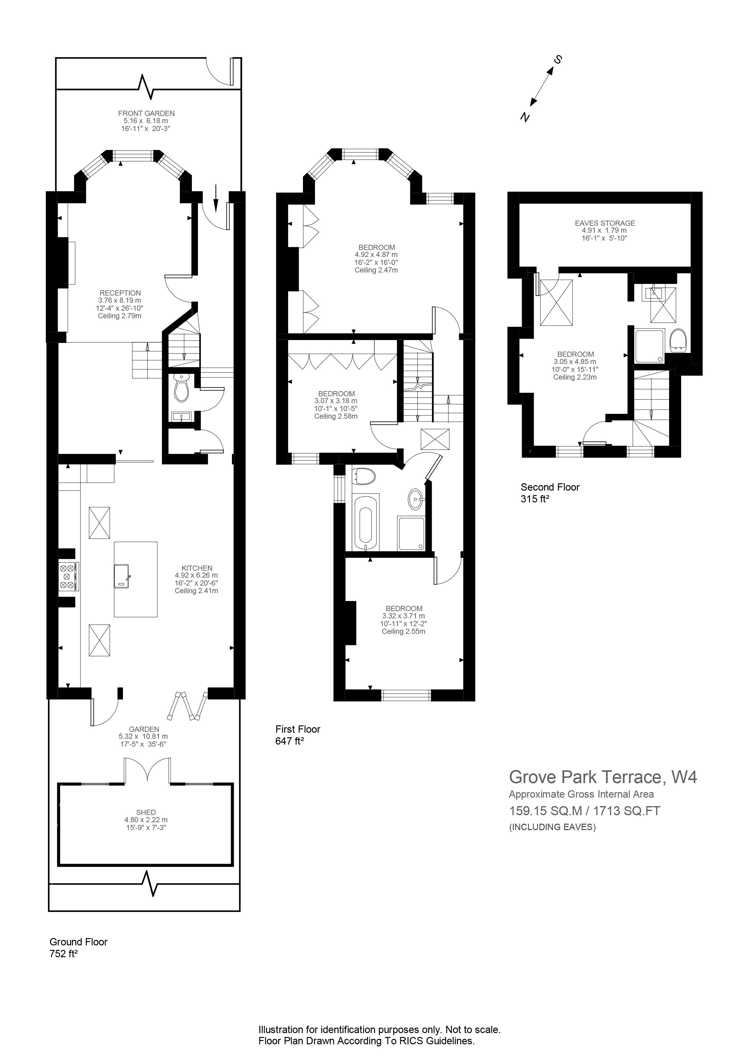Grove Park Terrace, Chiswick W4, 4 bedroom terraced house for sale