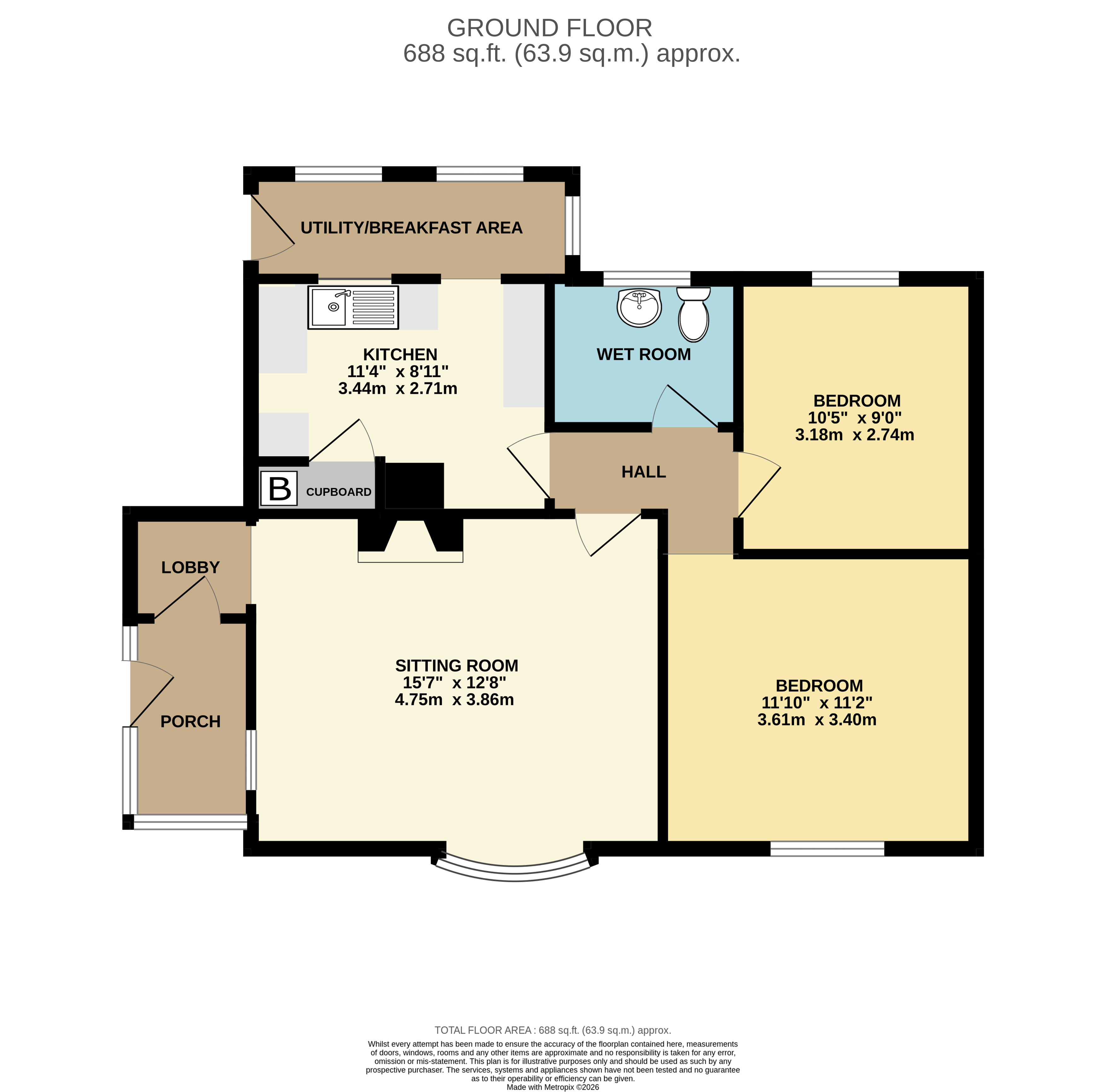 Gwyn Crescent, Fakenham floorplan