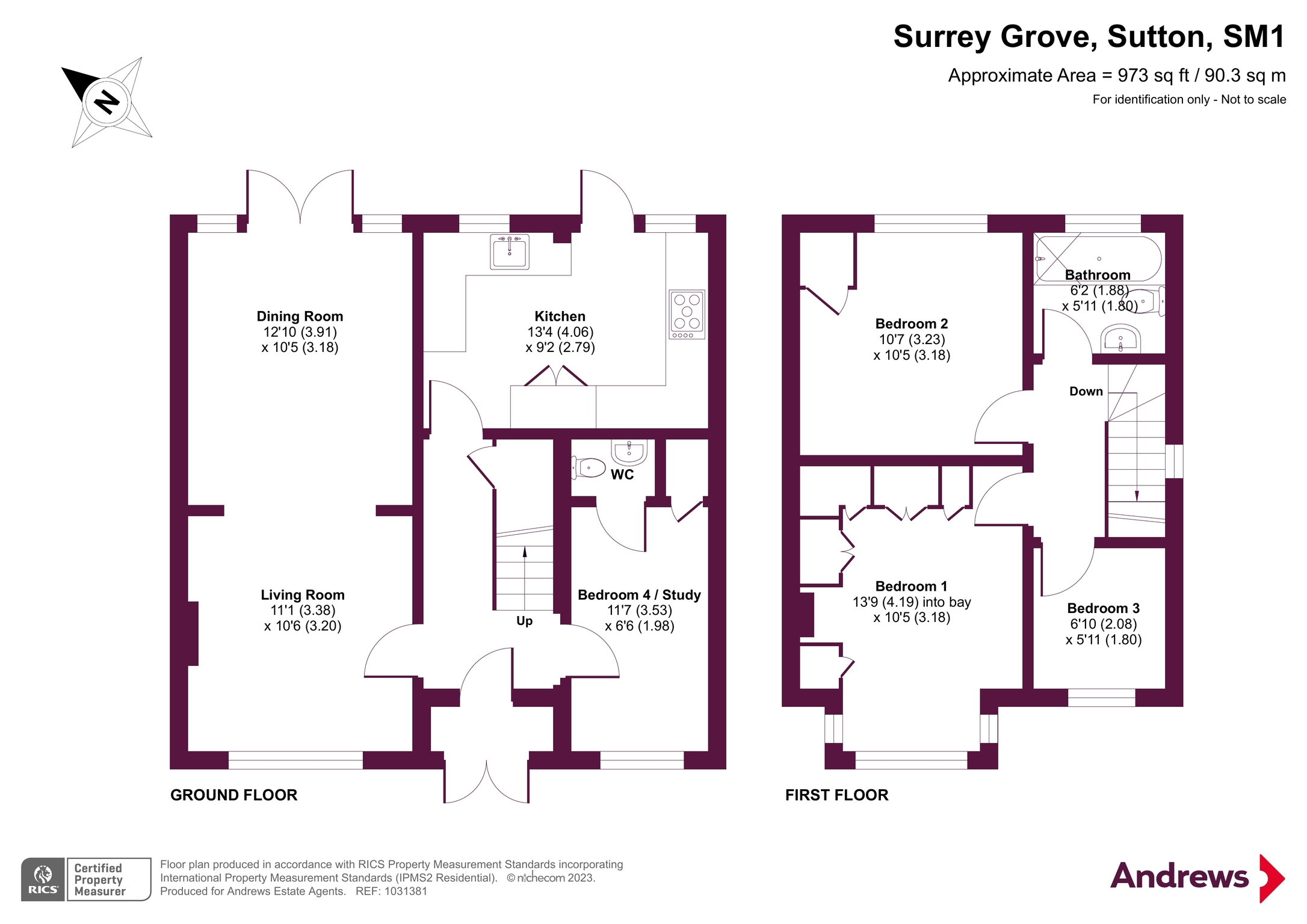 Surrey Grove, Sutton SM1, 4 bedroom semidetached house for sale