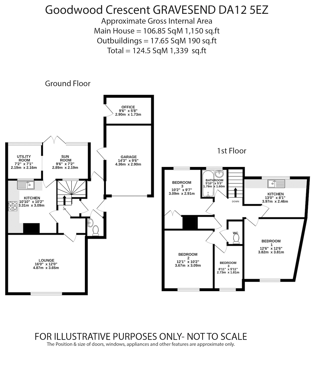 41 Goodwood Crescent, Gravesend, Kent floorplan