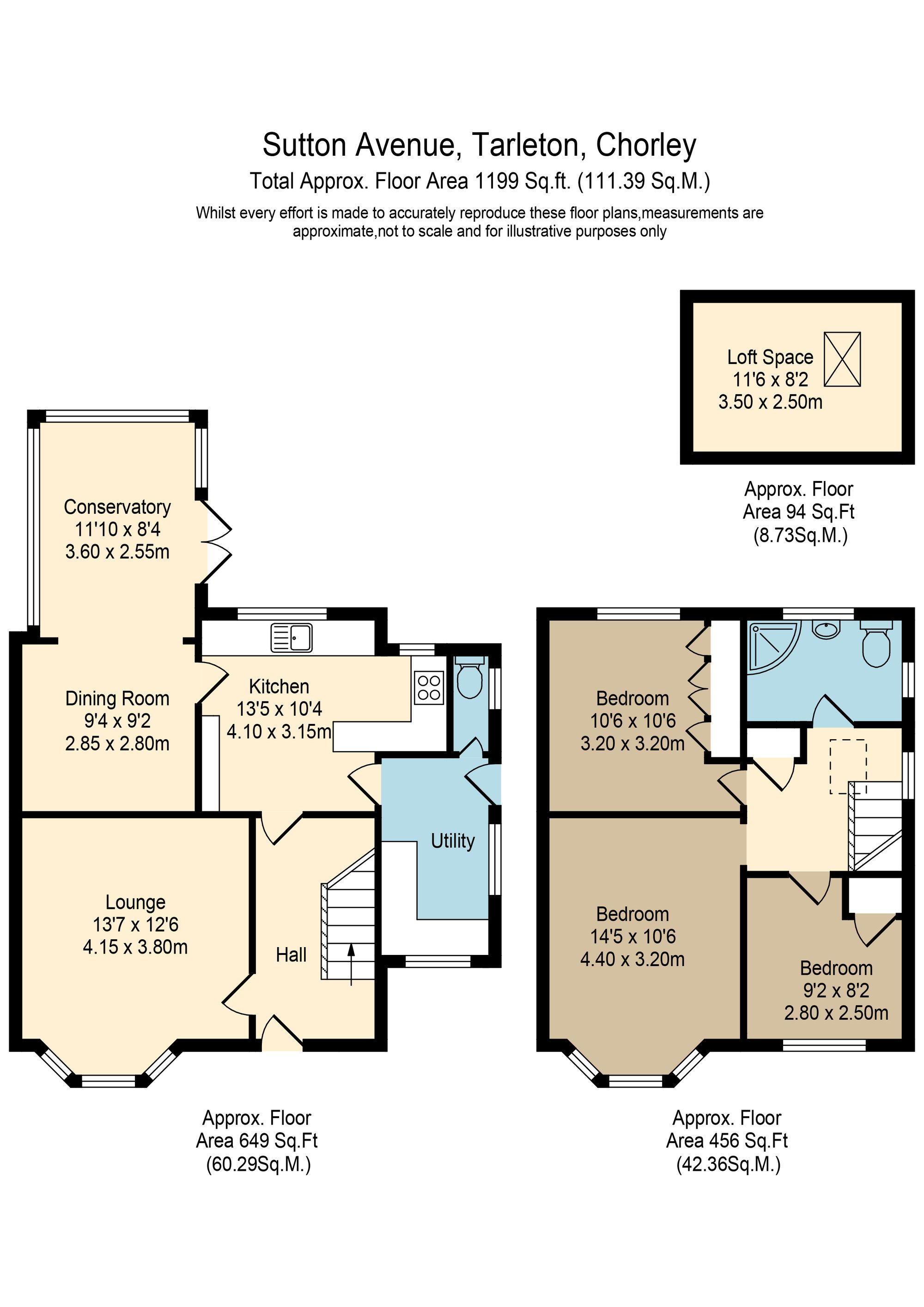 23 Sutton Avenue, Preston floorplan