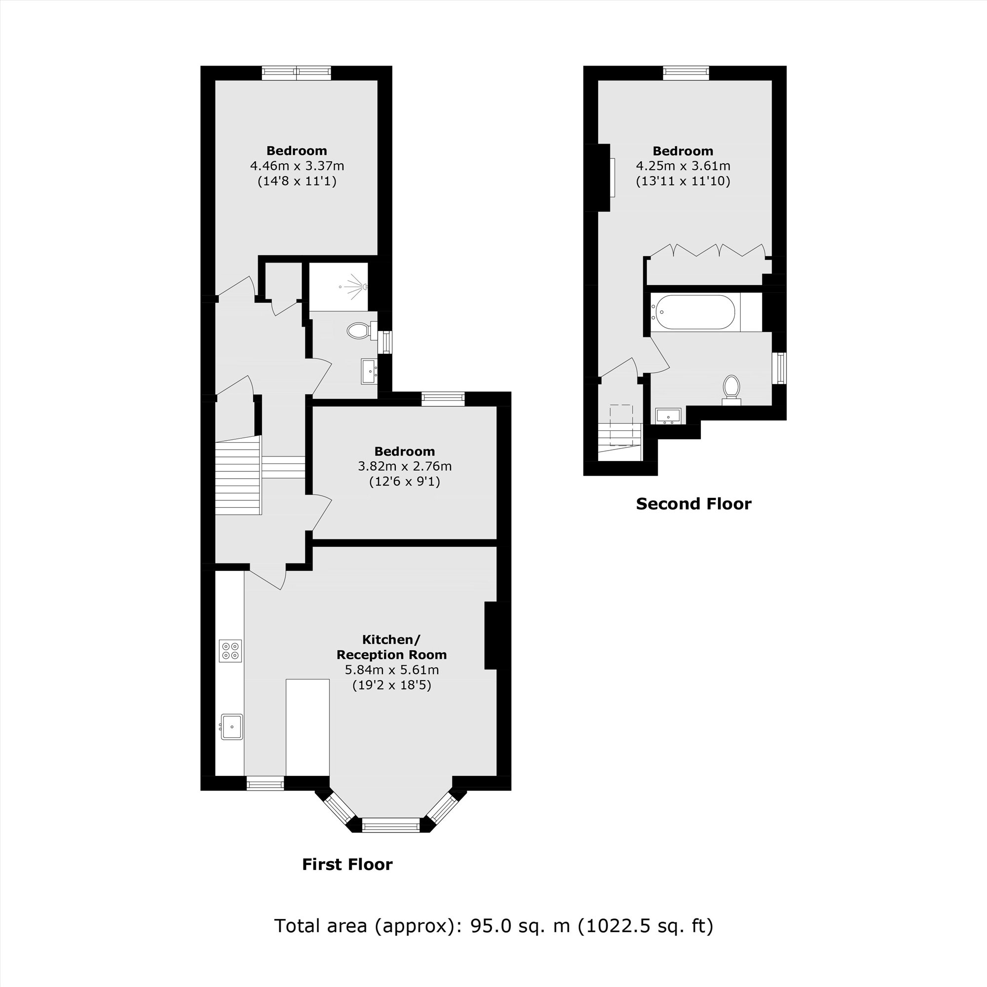 FFF, 14, Briarwood Road, London floorplan