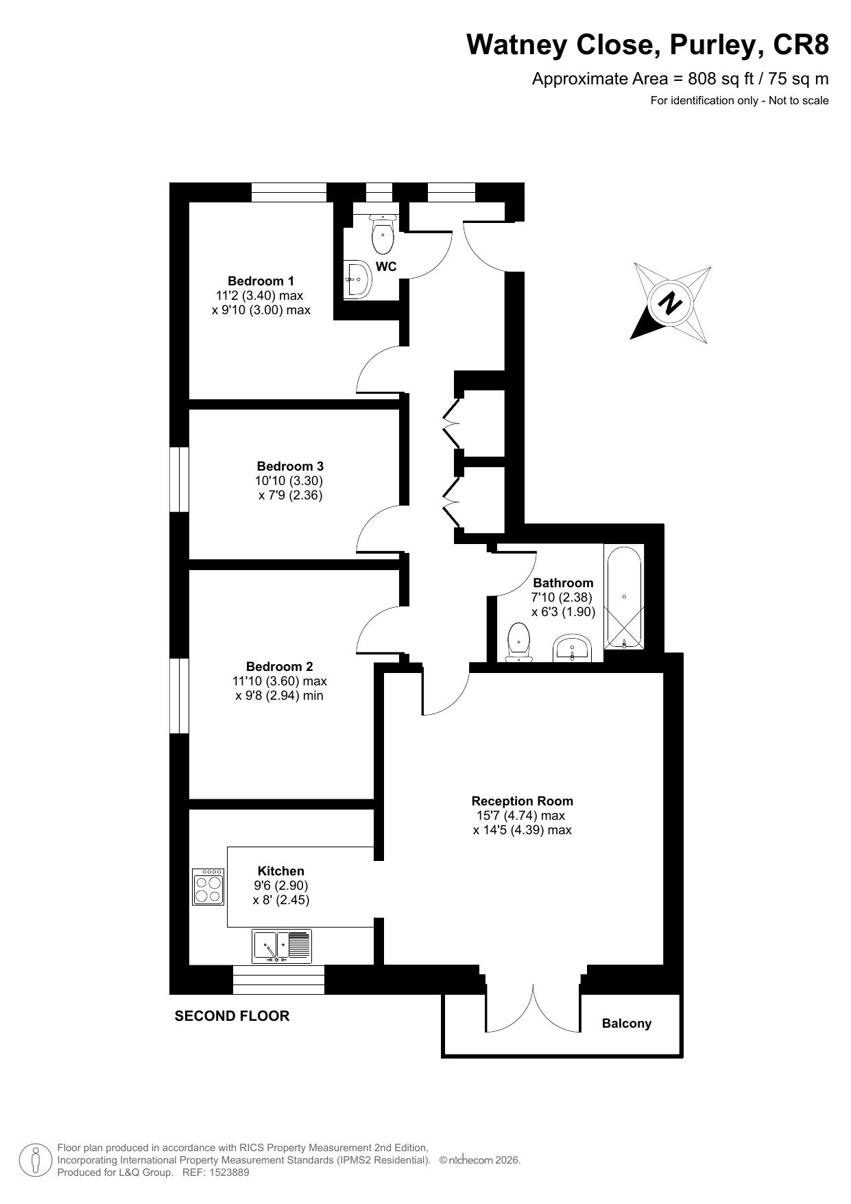 Watney Close, Purley floorplan