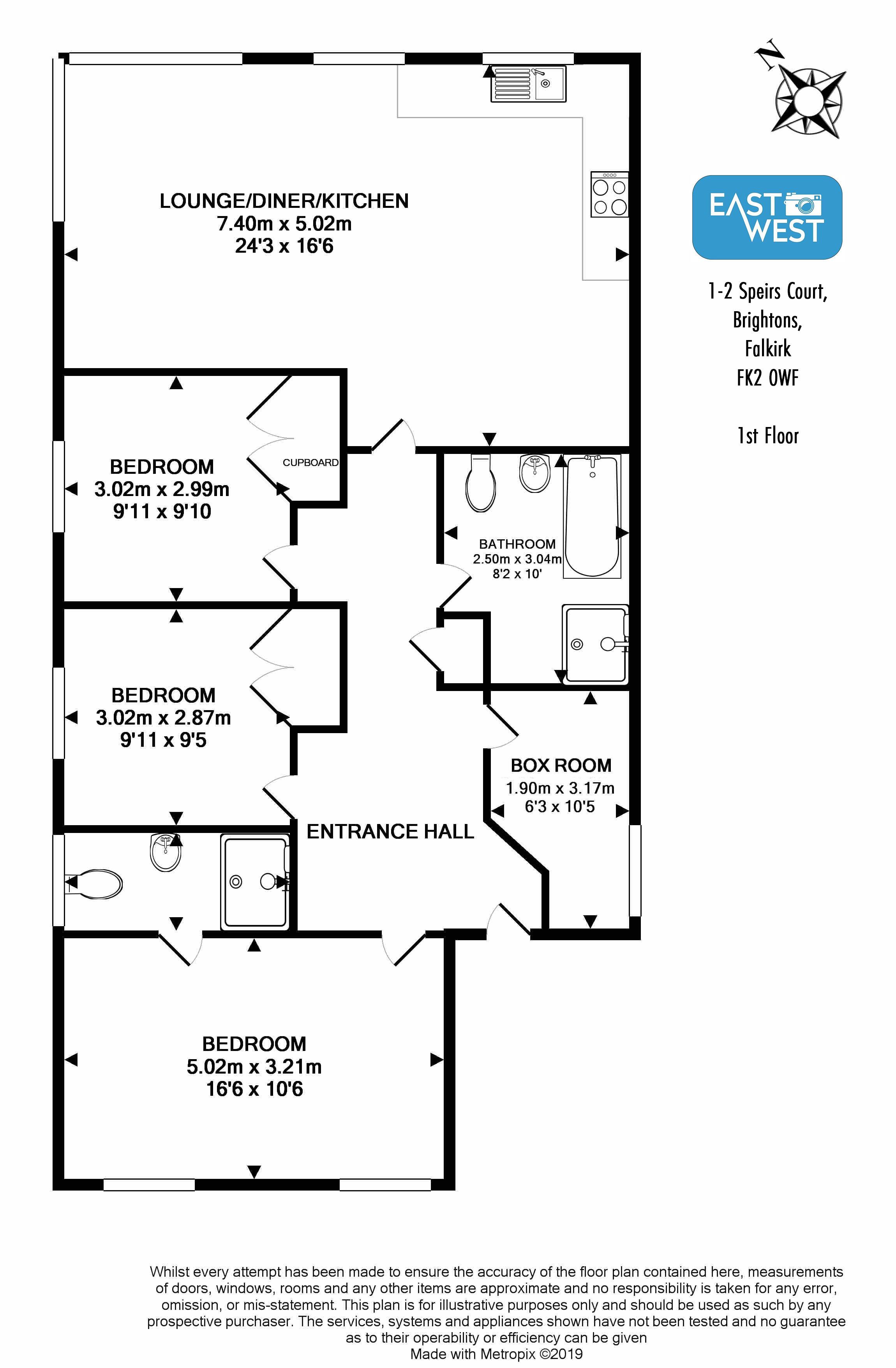 3 Bedrooms Flat for sale in 1/2 Speirs Court, Maddiston Road, Falkirk FK2