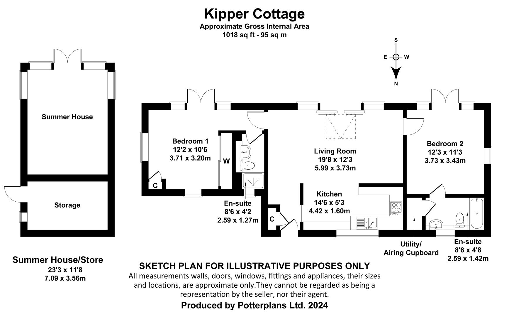 Kipper Cottage, Woodside Road, Wootton Bridge floorplan