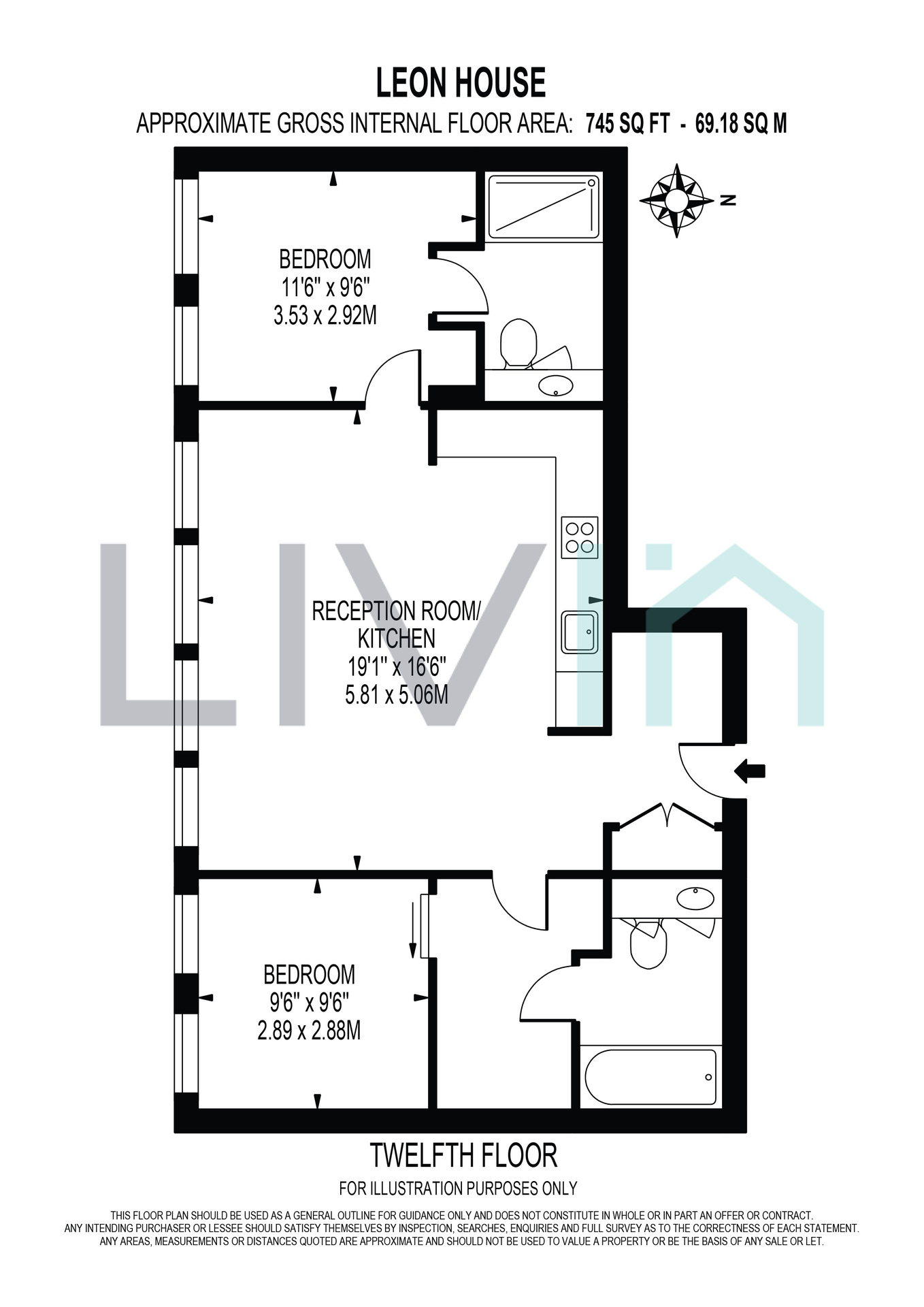 Flat 141, Croydon floorplan