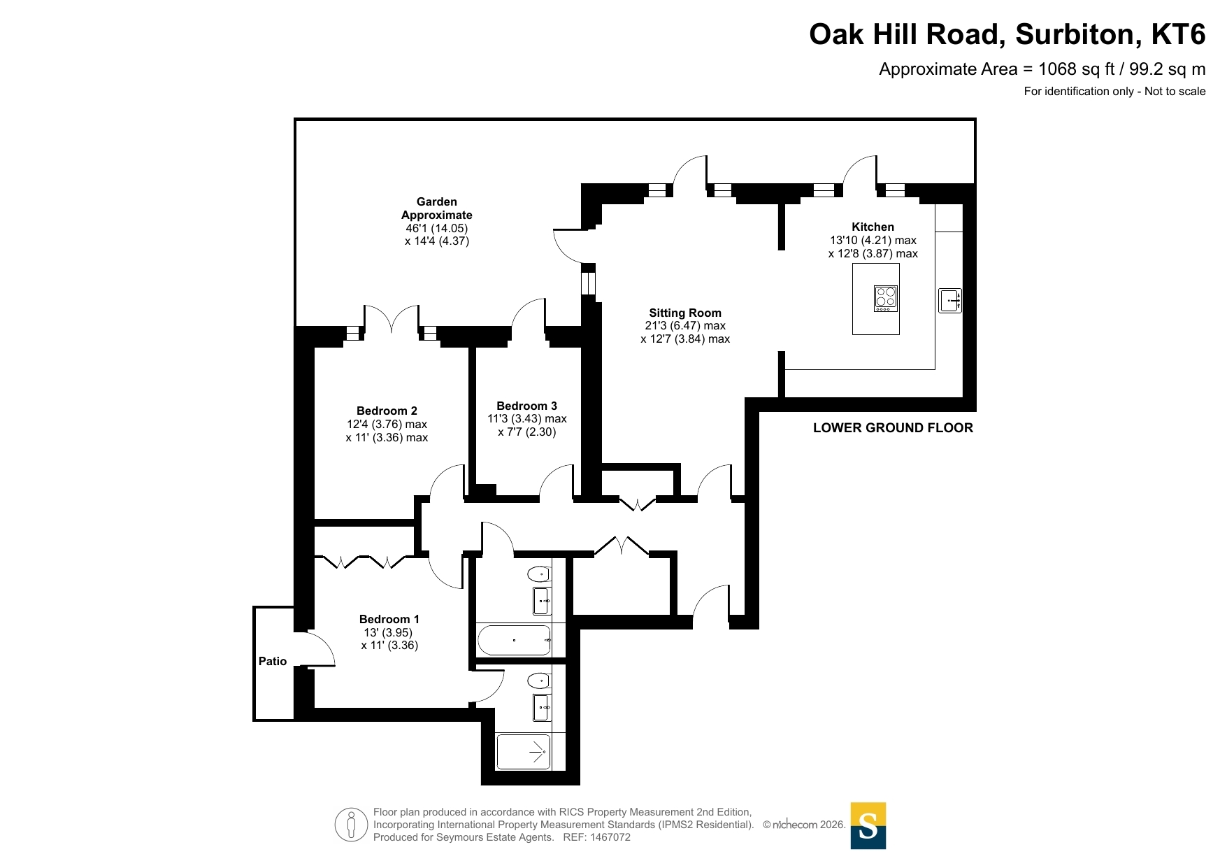 1 Lockwood House, 1A, Oak Hill Road, Surbiton floorplan