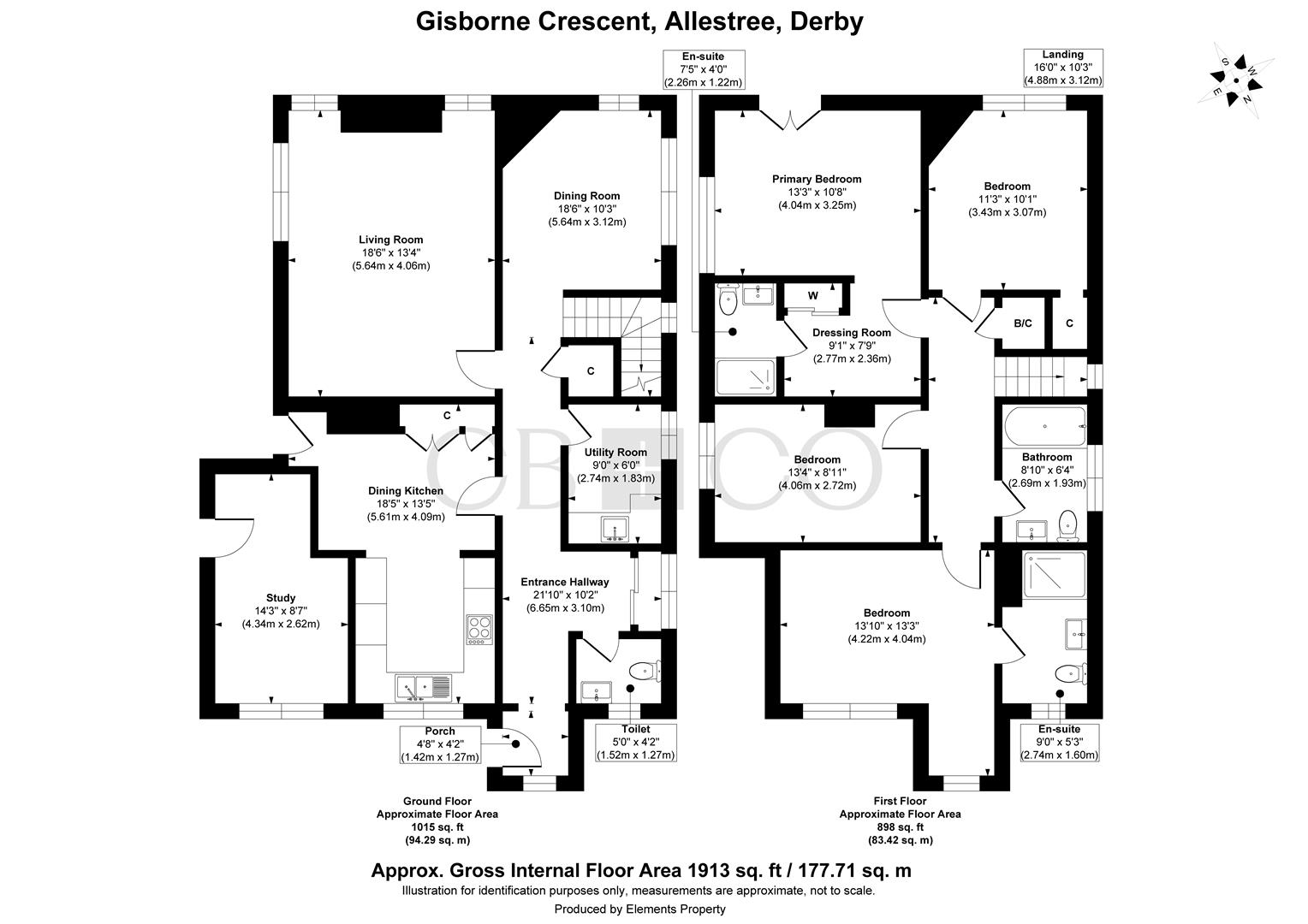 54, Gisborne Crescent, Derby floorplan