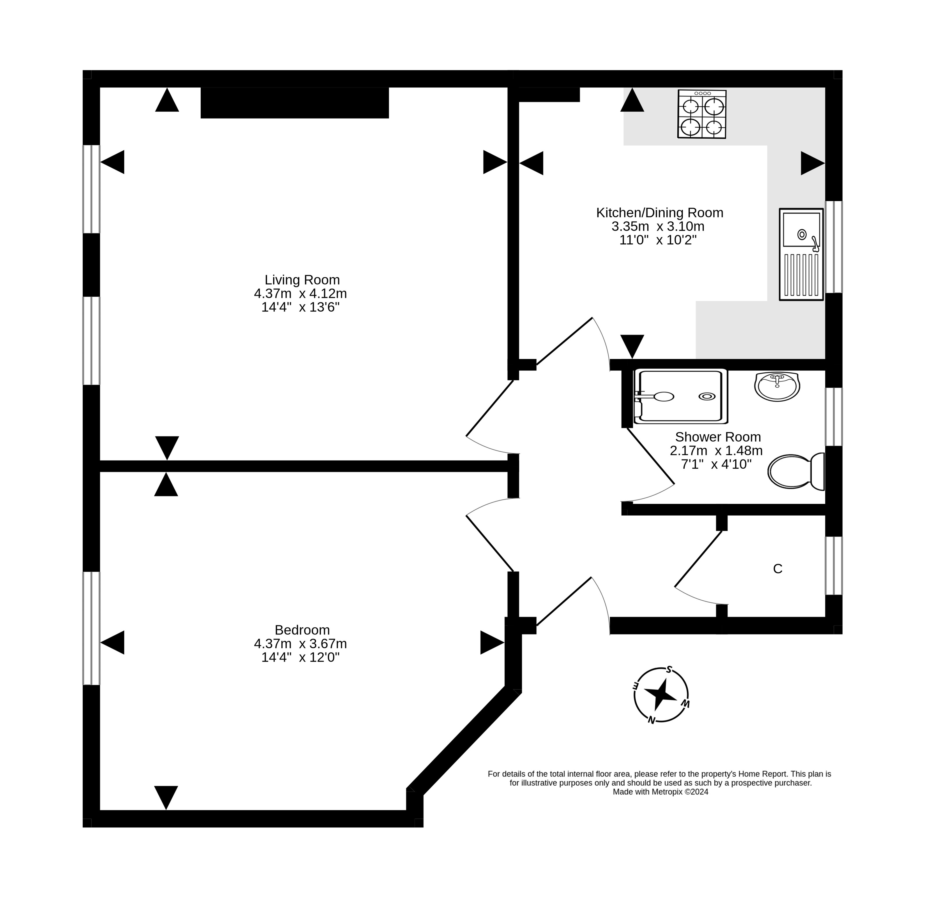 27/5 Stenhouse Avenue West, Stenhouse, Edinburgh EH11, 1 bedroom flat