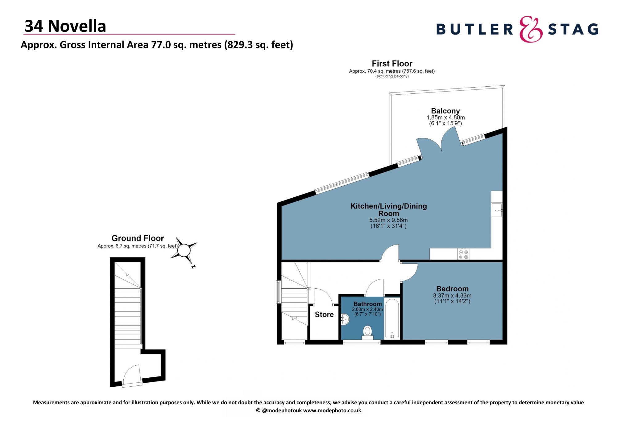 Flat 34, Novella House, Chigwell floorplan